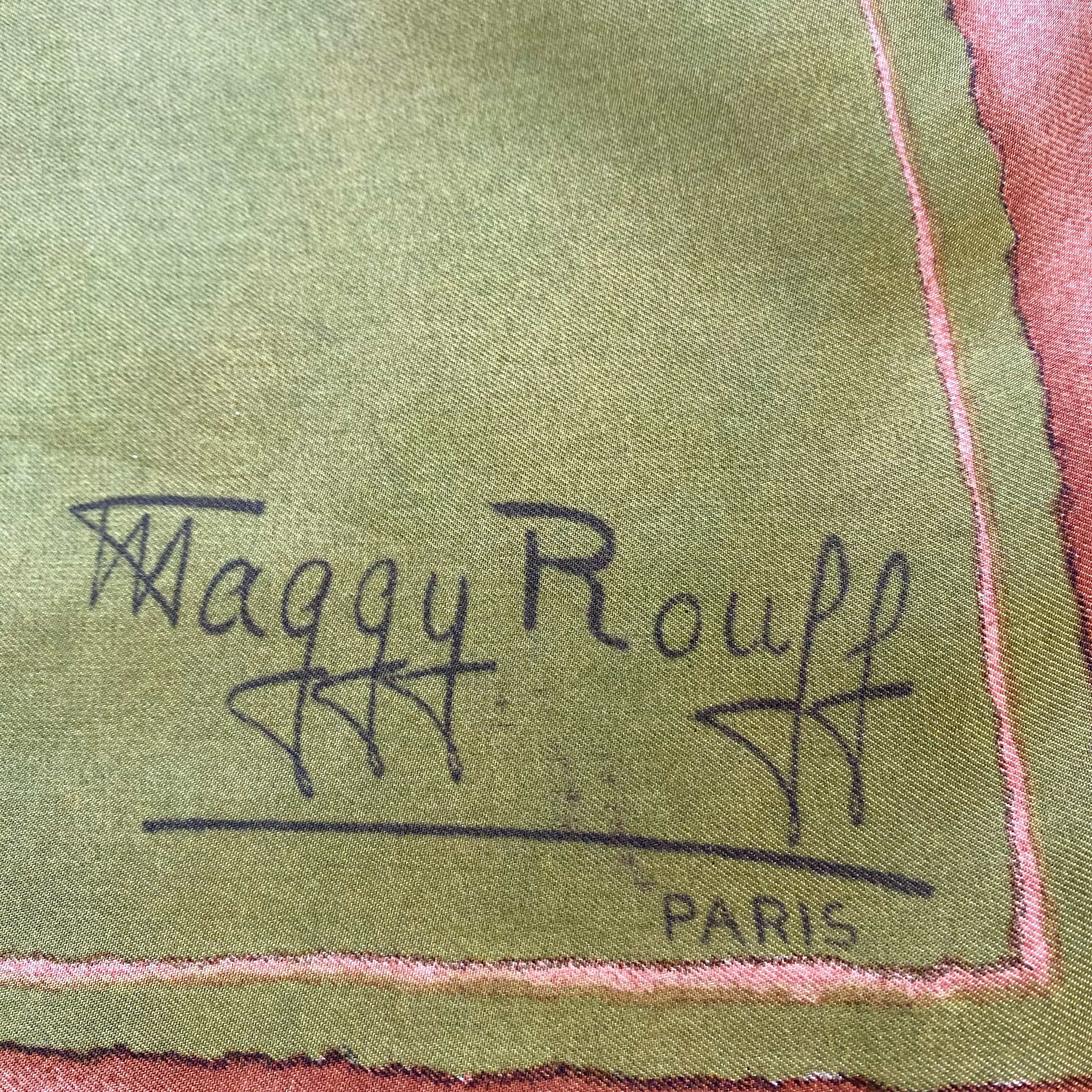 Maggy Rouff French Vintage Silk Scarf