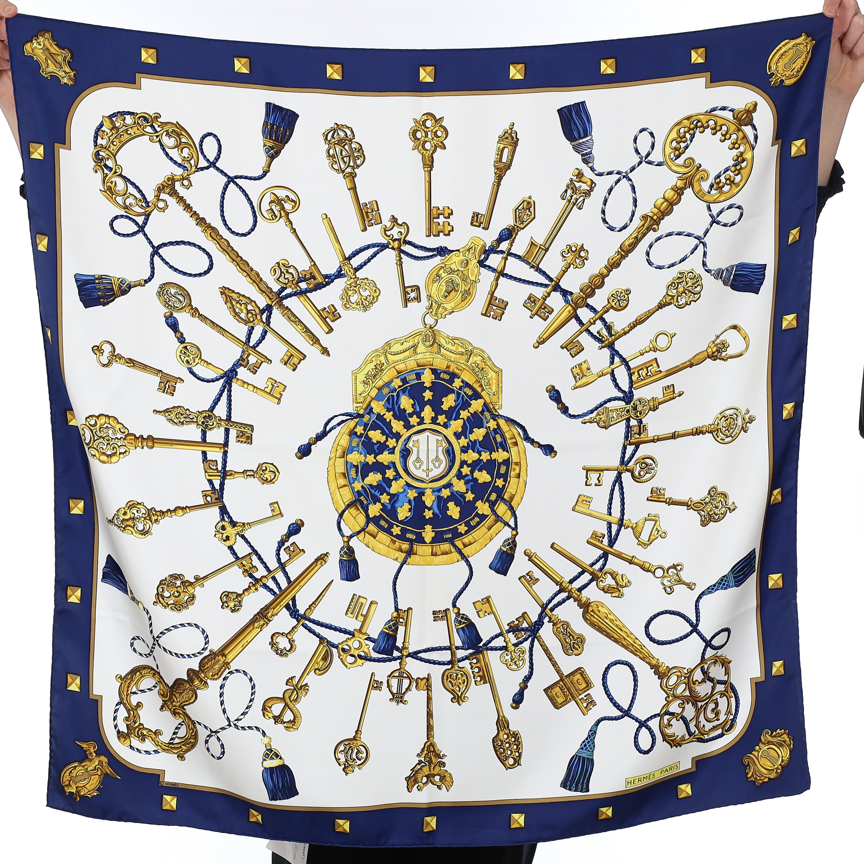 Hermès Les Clefs Silk Scarf