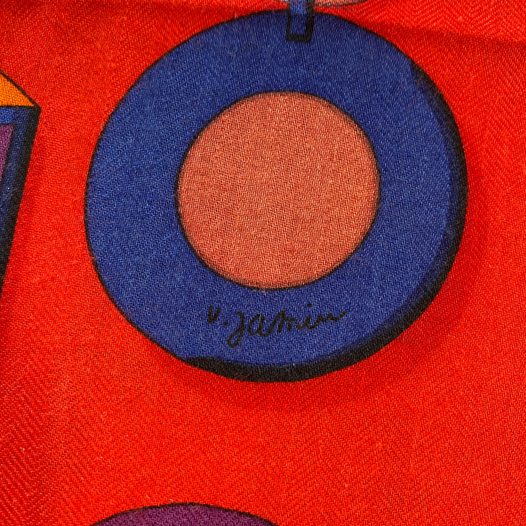Hermès Carré en Boucles Cashmere Silk Scarf