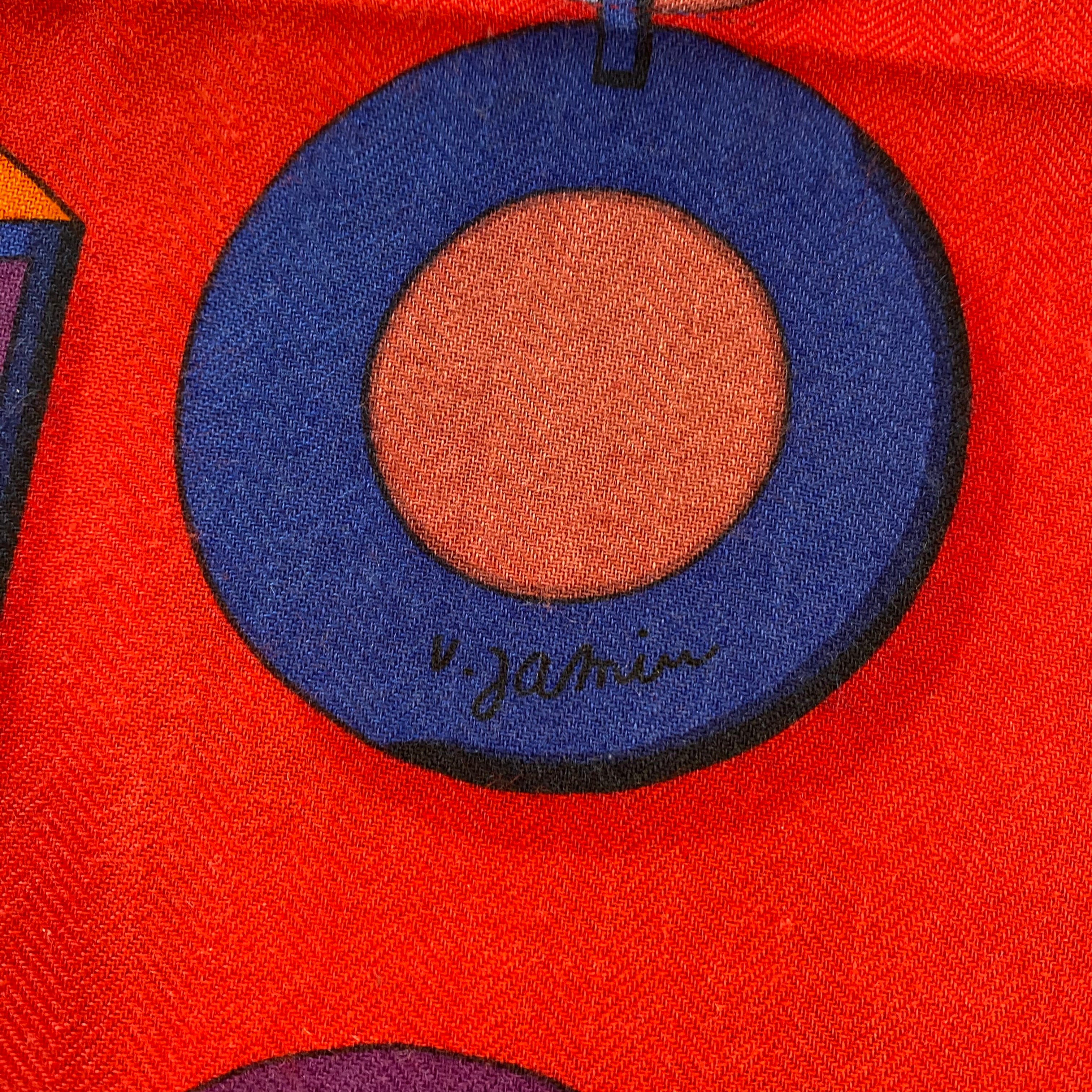 Hermès Carré en Boucles Cashmere Silk Scarf