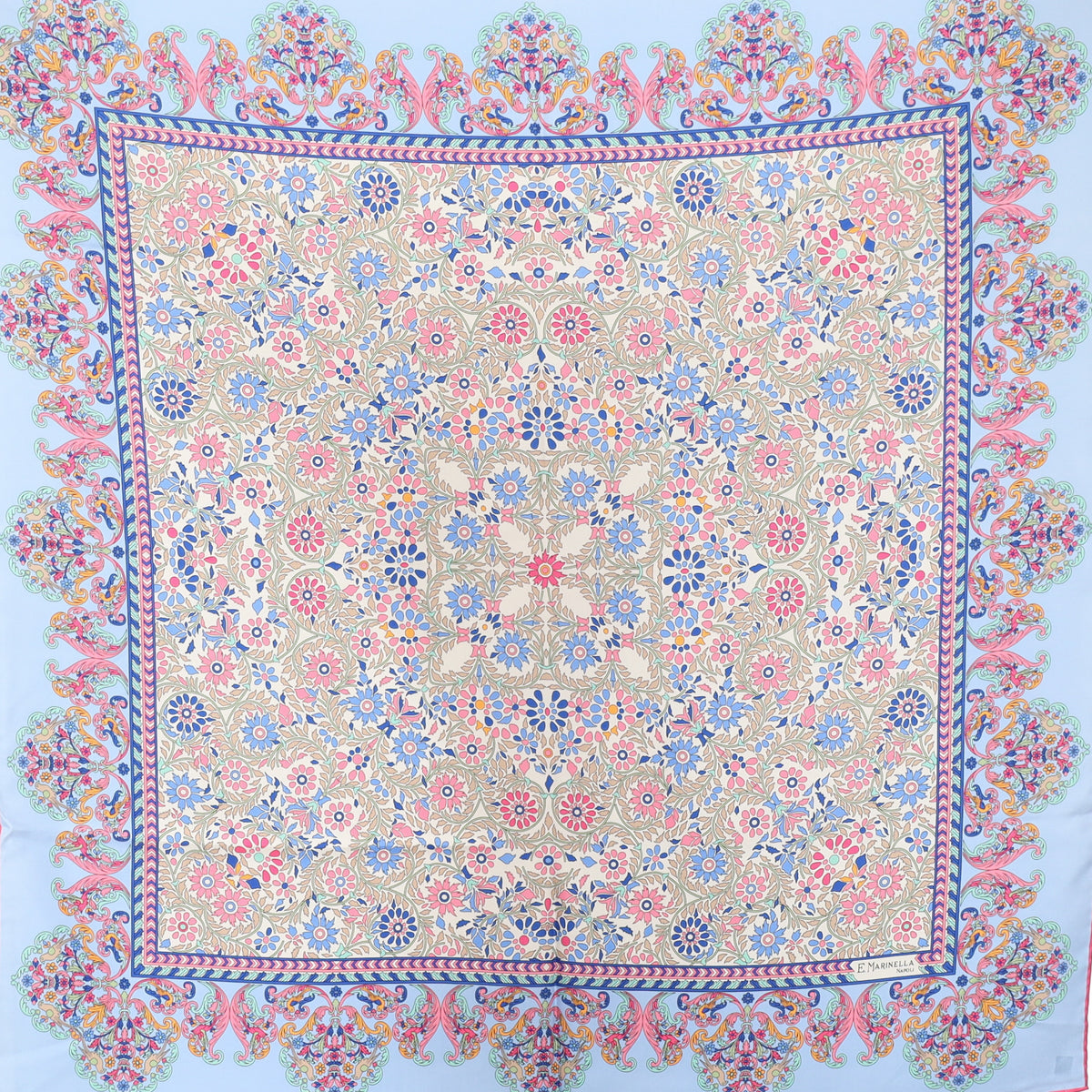 Brand New E.Marinella Designer Silk Scarf