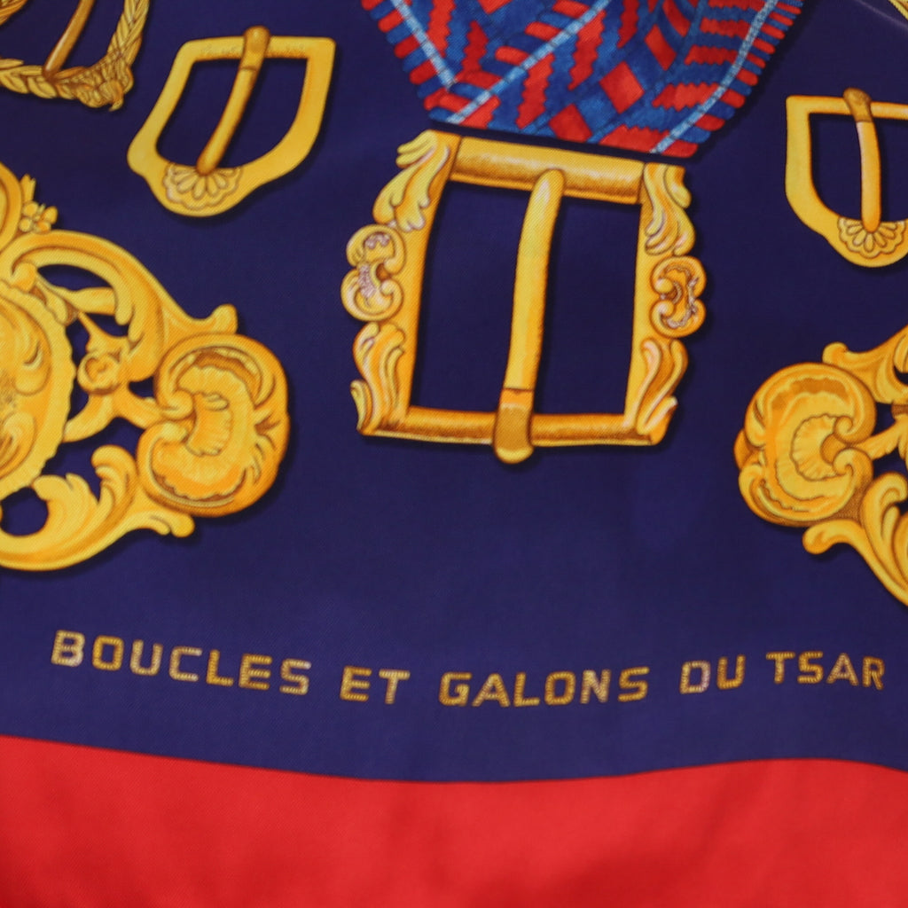 Pristine Hermès Boucles et Galons du Tsar 70 Silk Scarf Quite Rare