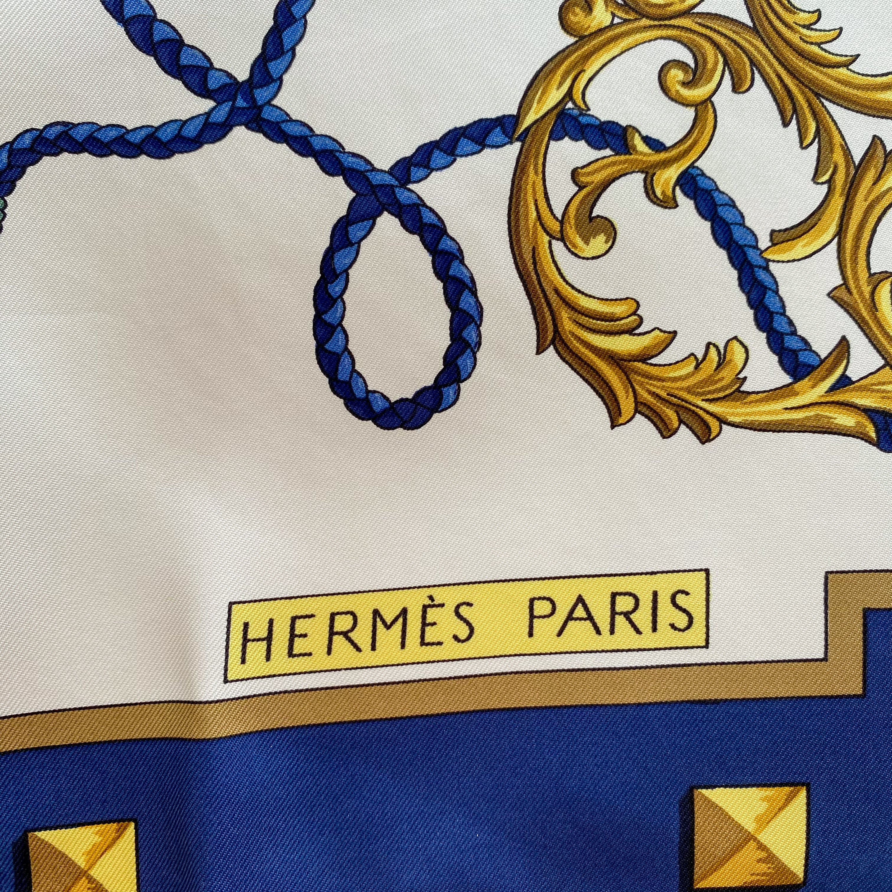 Hermès Les Clefs Vintage Silk Scarf
