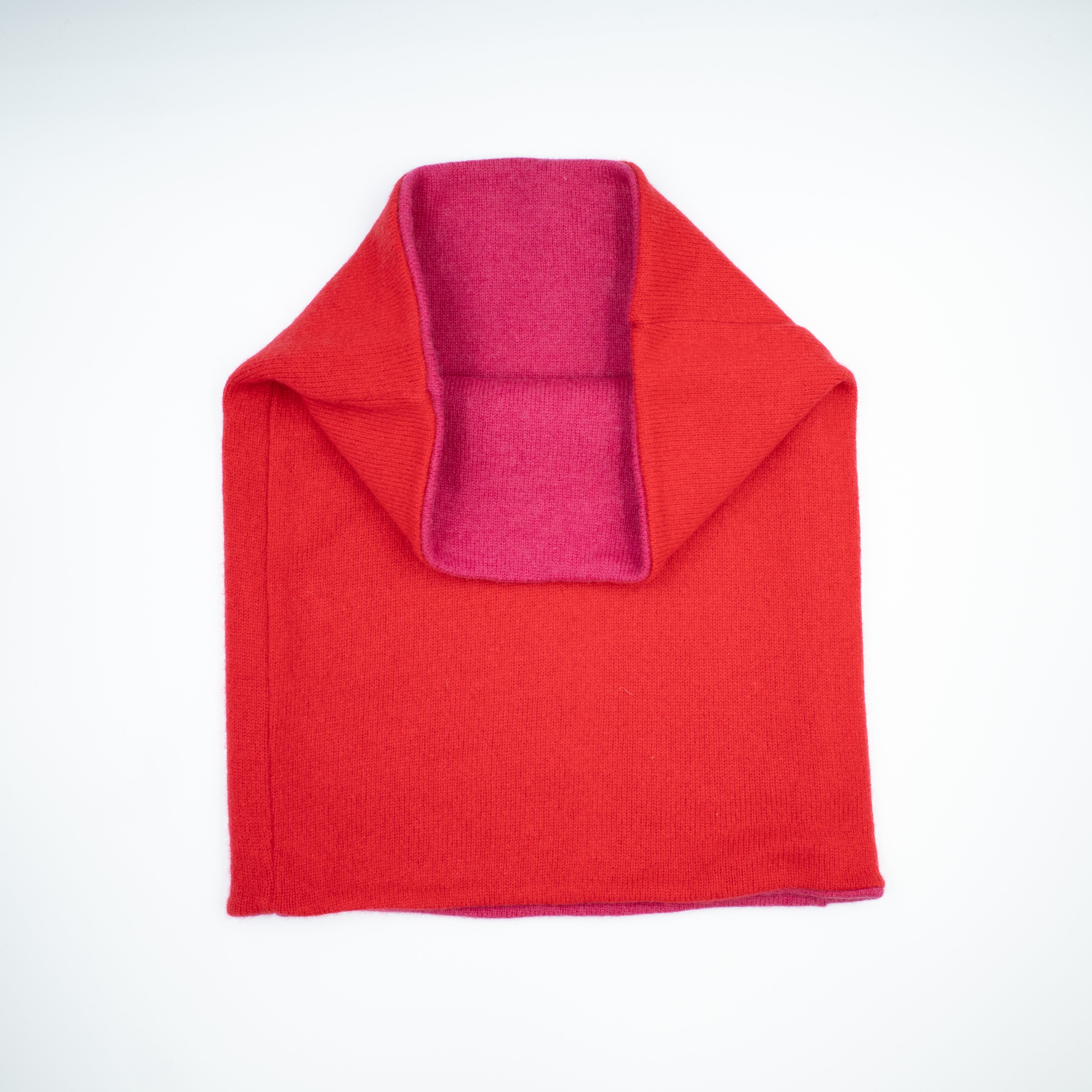 Strawberry and Fuchsia Luxury Double Layered Snood
