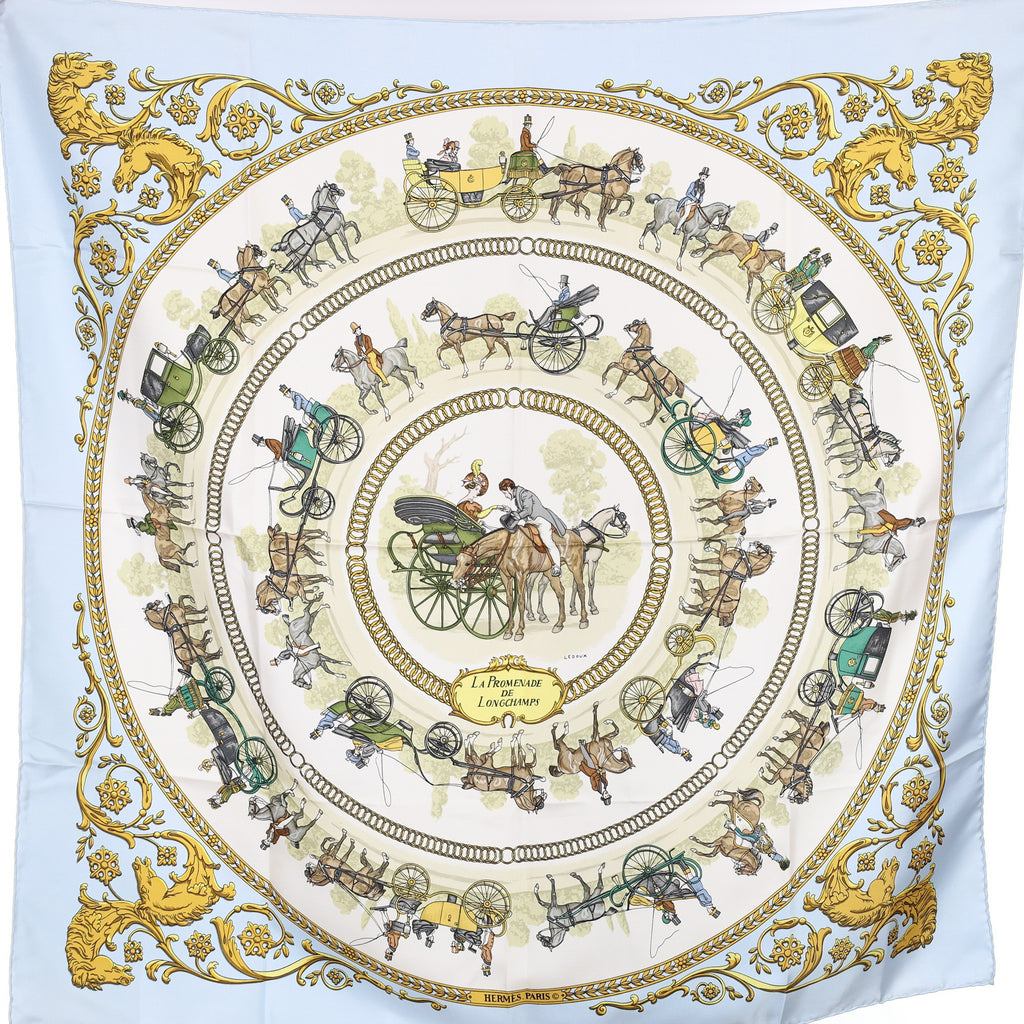 Hermès La Promenade de Longchamps Silk Scarf