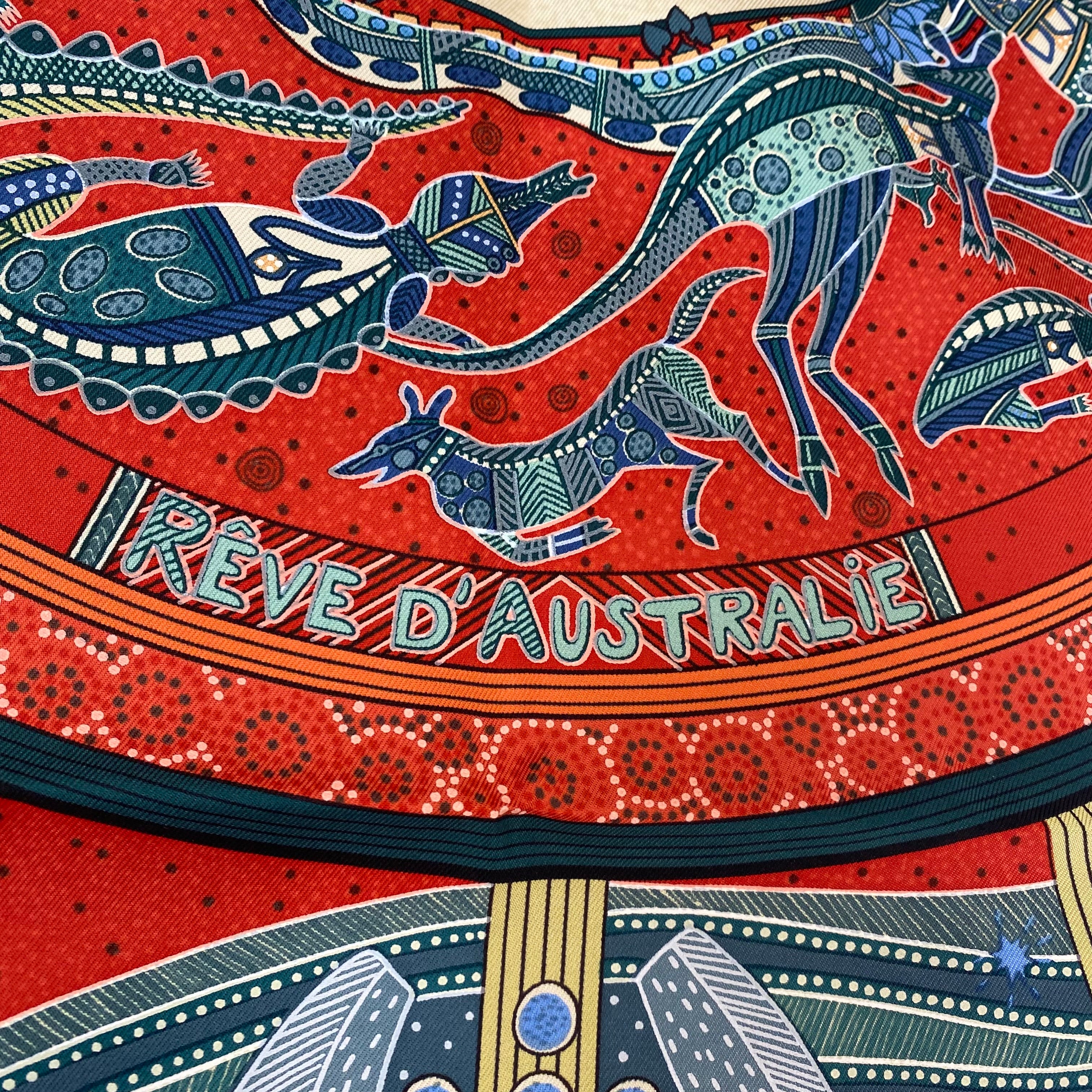 Brand New Boxed Hermès Rêve D’Australie Silk Scarf