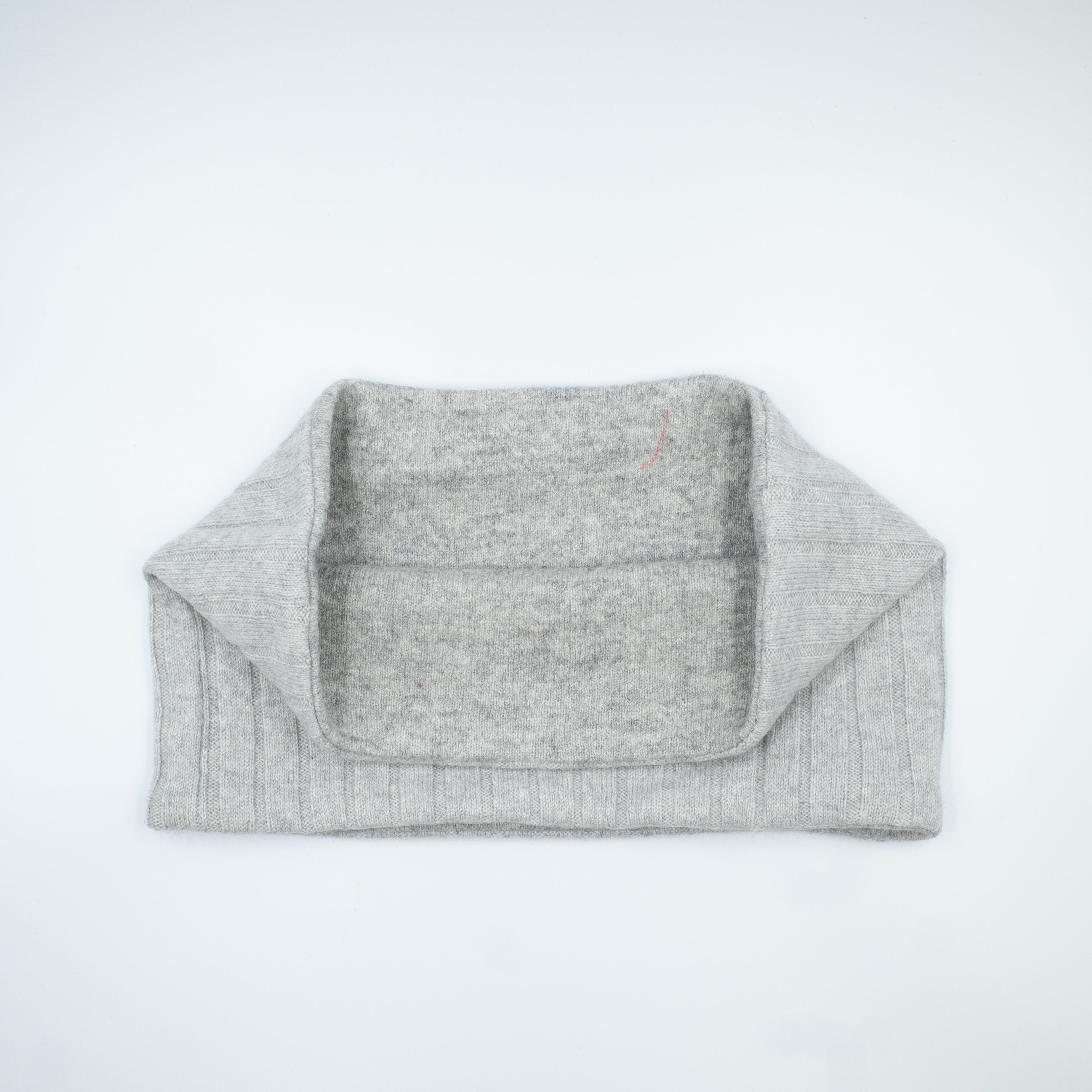 Ash Grey Wide Rib Neck Warmer