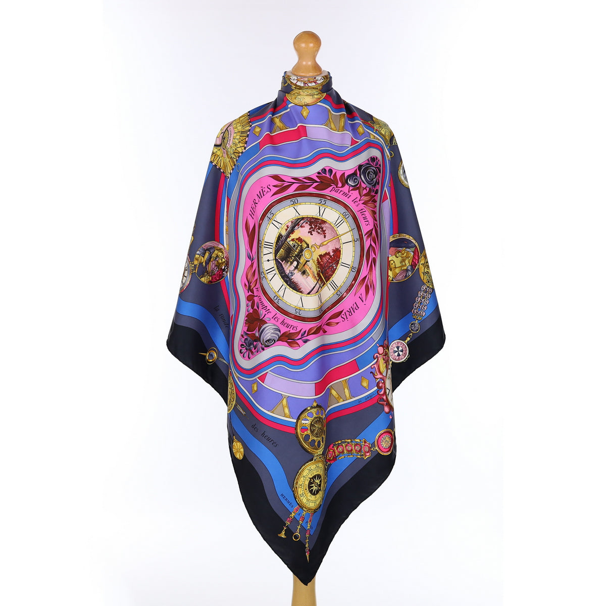 Hermès La Ronde des Heures Silk Scarf