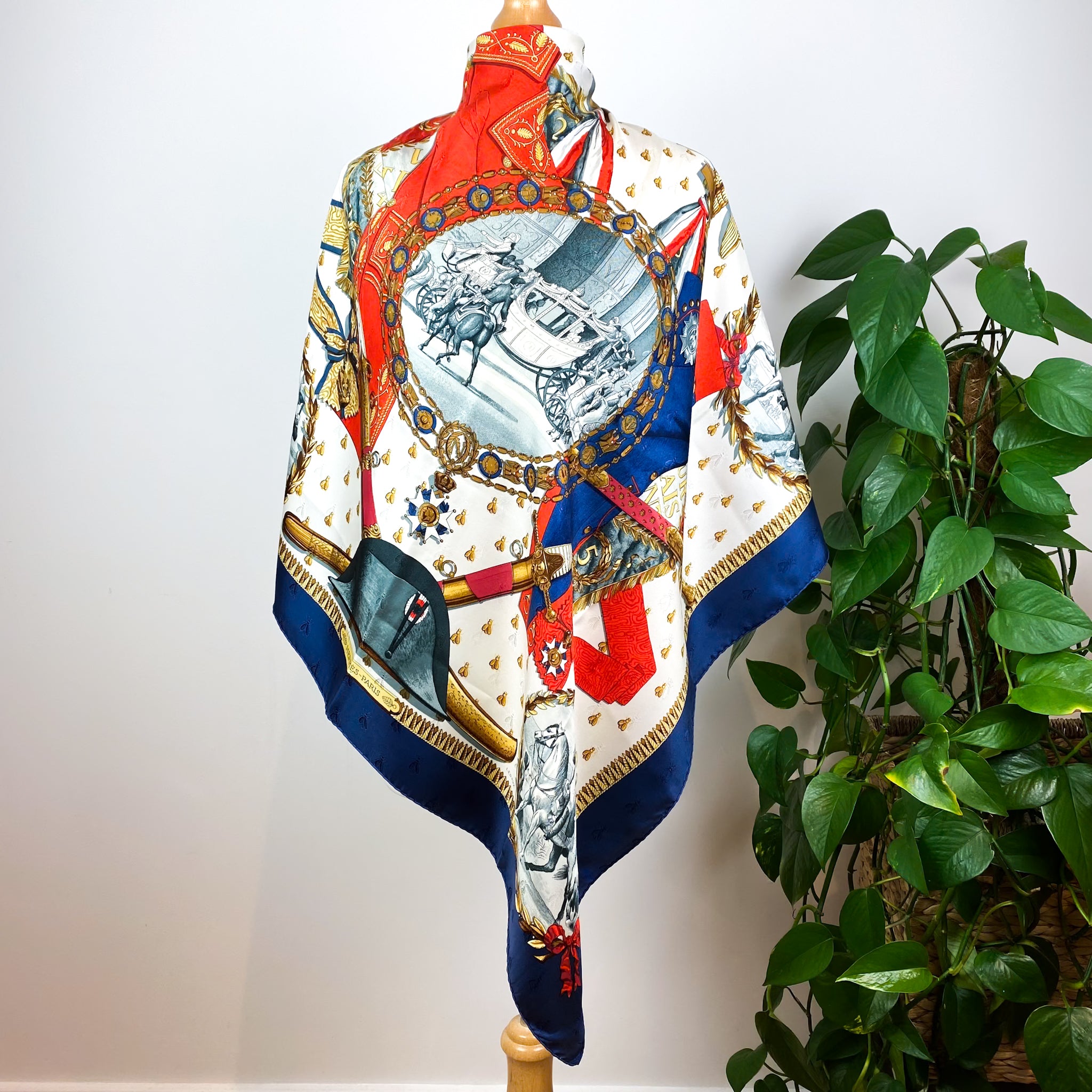 Boxed Hermes Napoléon Silk Scarf