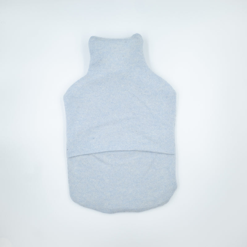 Sky Blue Cable Large Cashmere Hot Water Bottle