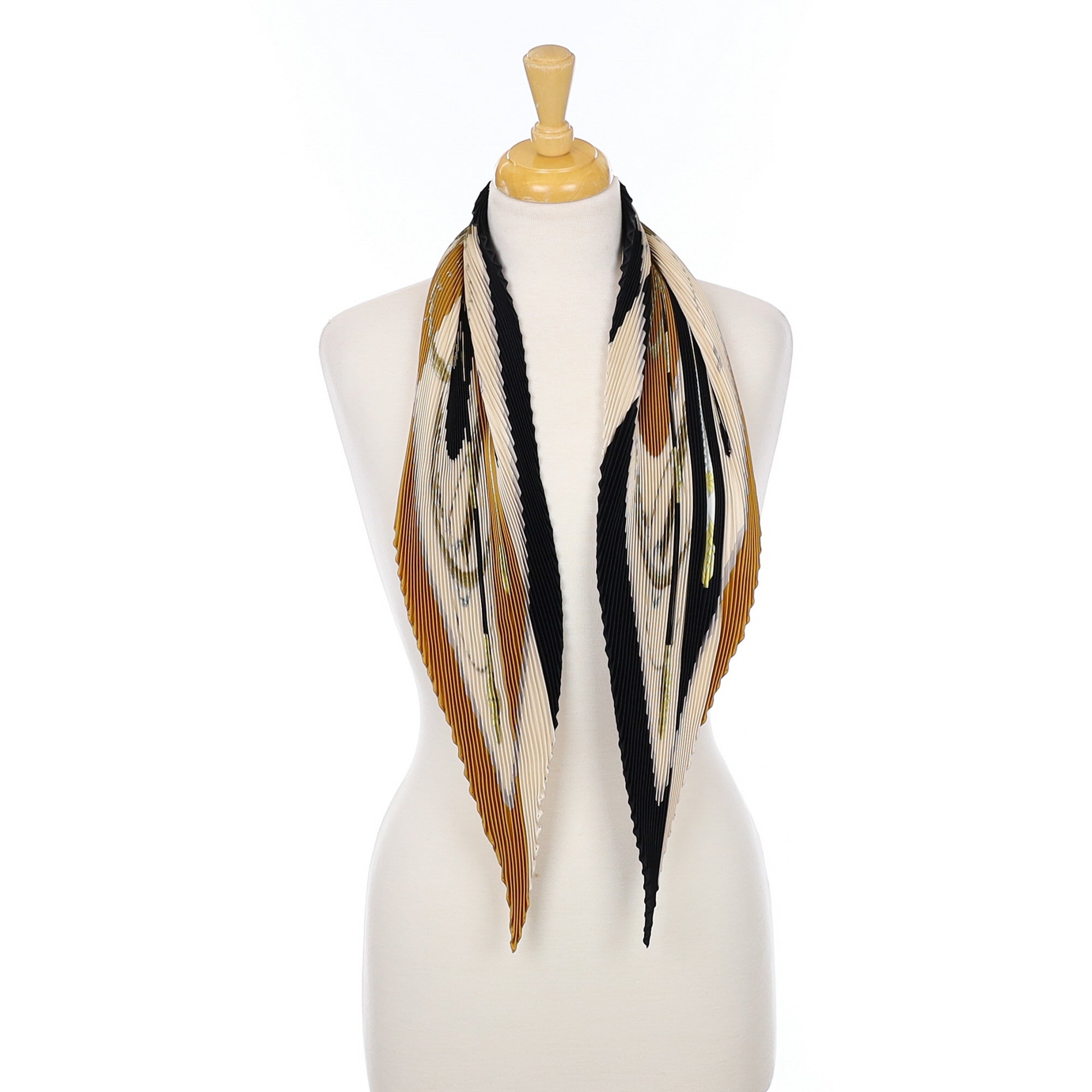 Hermès Clic Clouc Plissé Silk Scarf