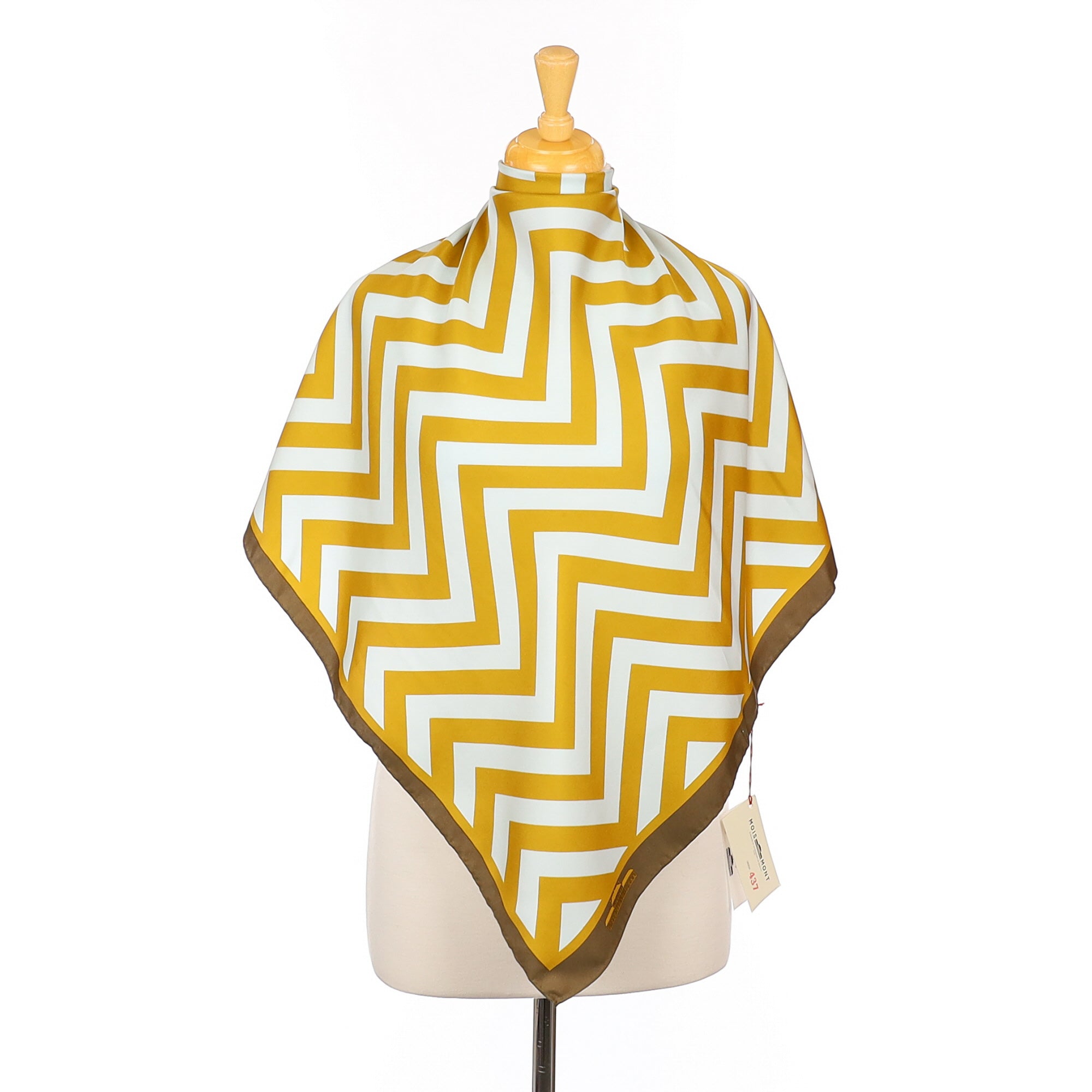 Brand New Mois Mont Zig Zag Silk Scarf