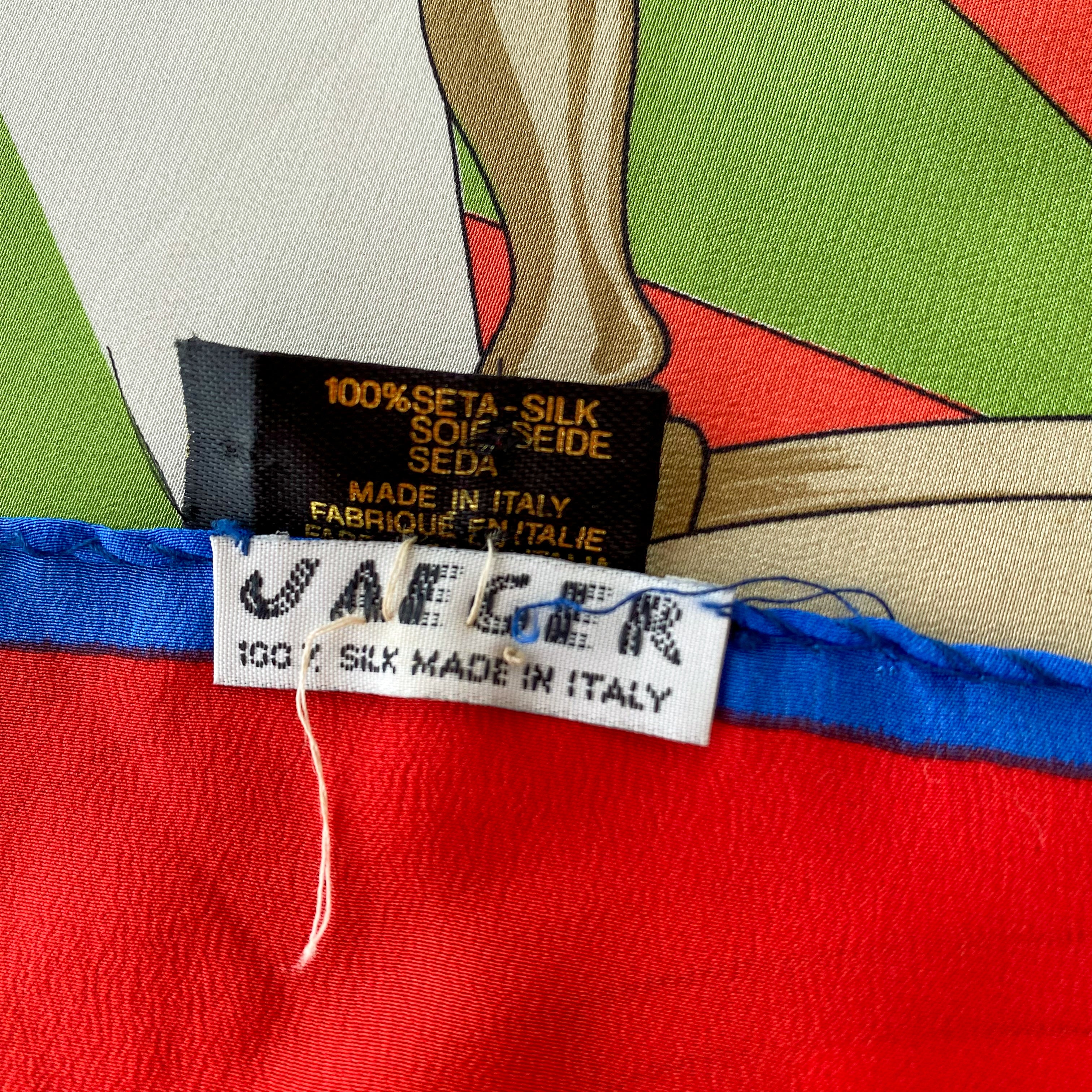 Immaculate Jaeger Colourful Vintage Silk Scarf