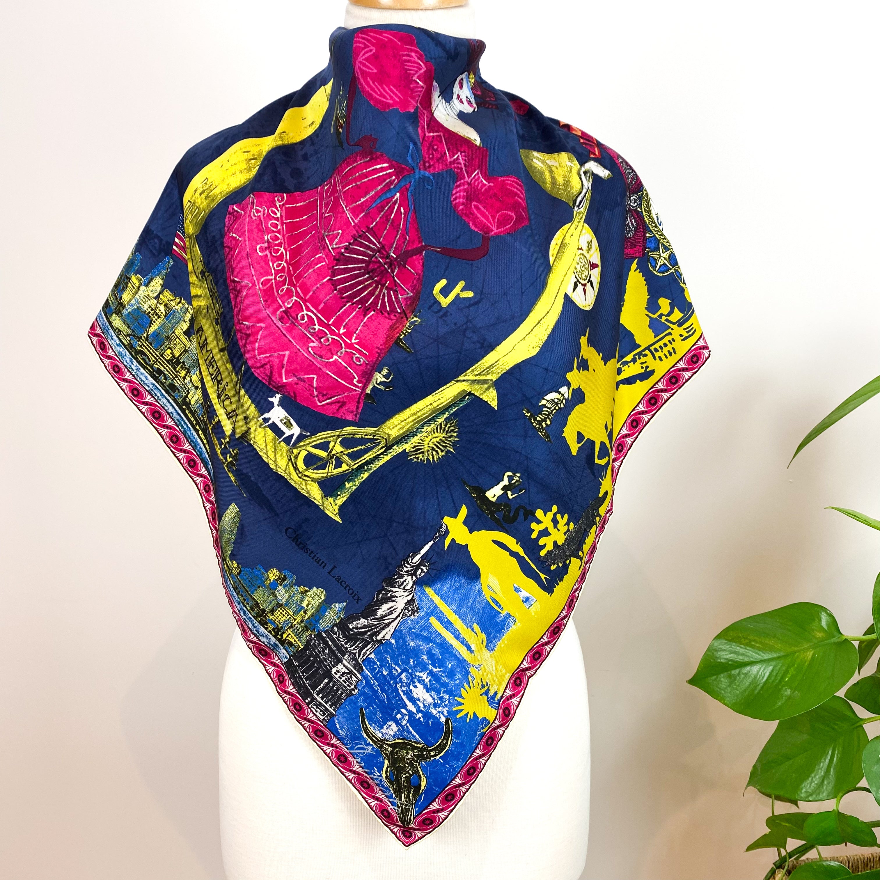 Christian Lacroix Italian Designer Silk Scarf