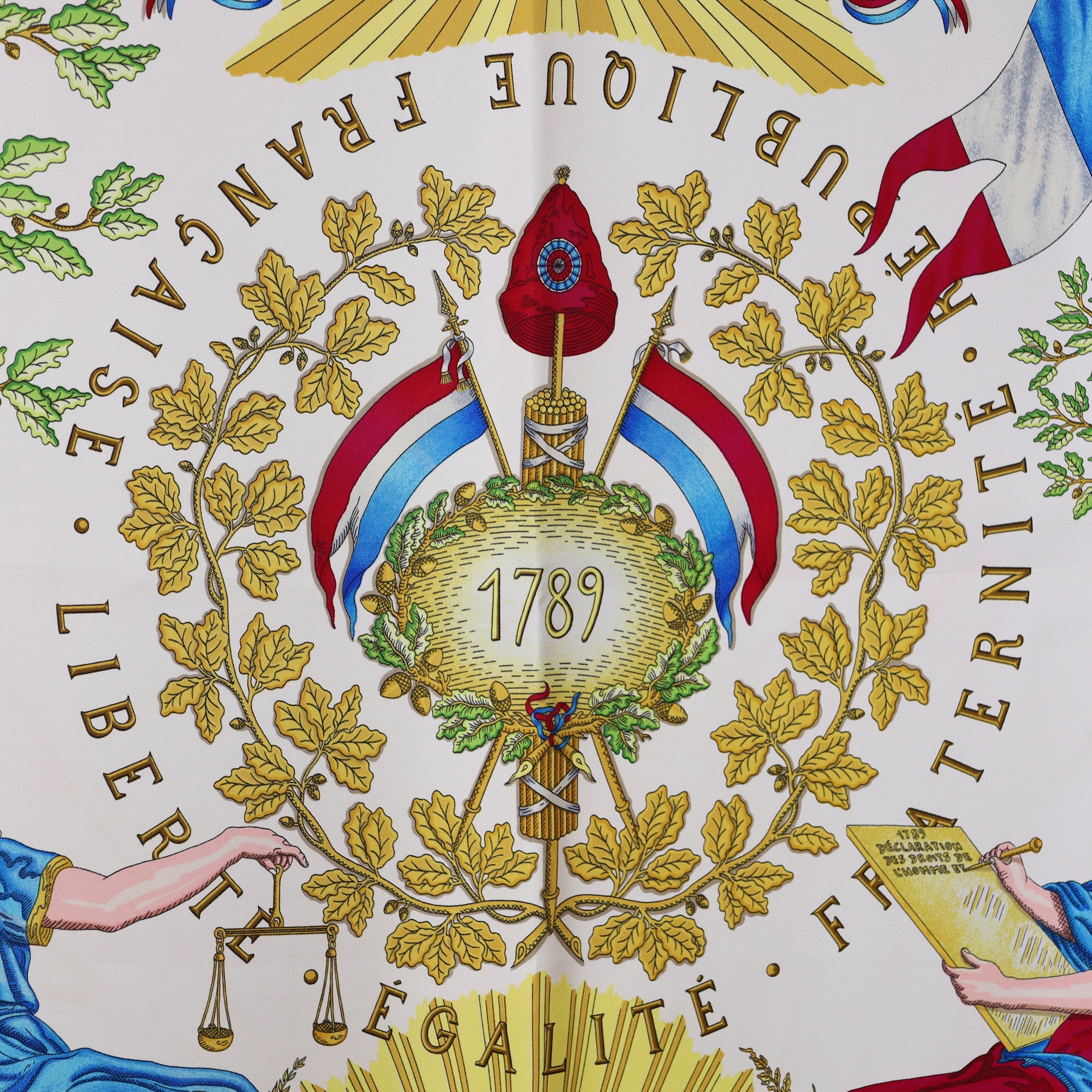 Hermès 1978 République Française Liberté Silk Scarf