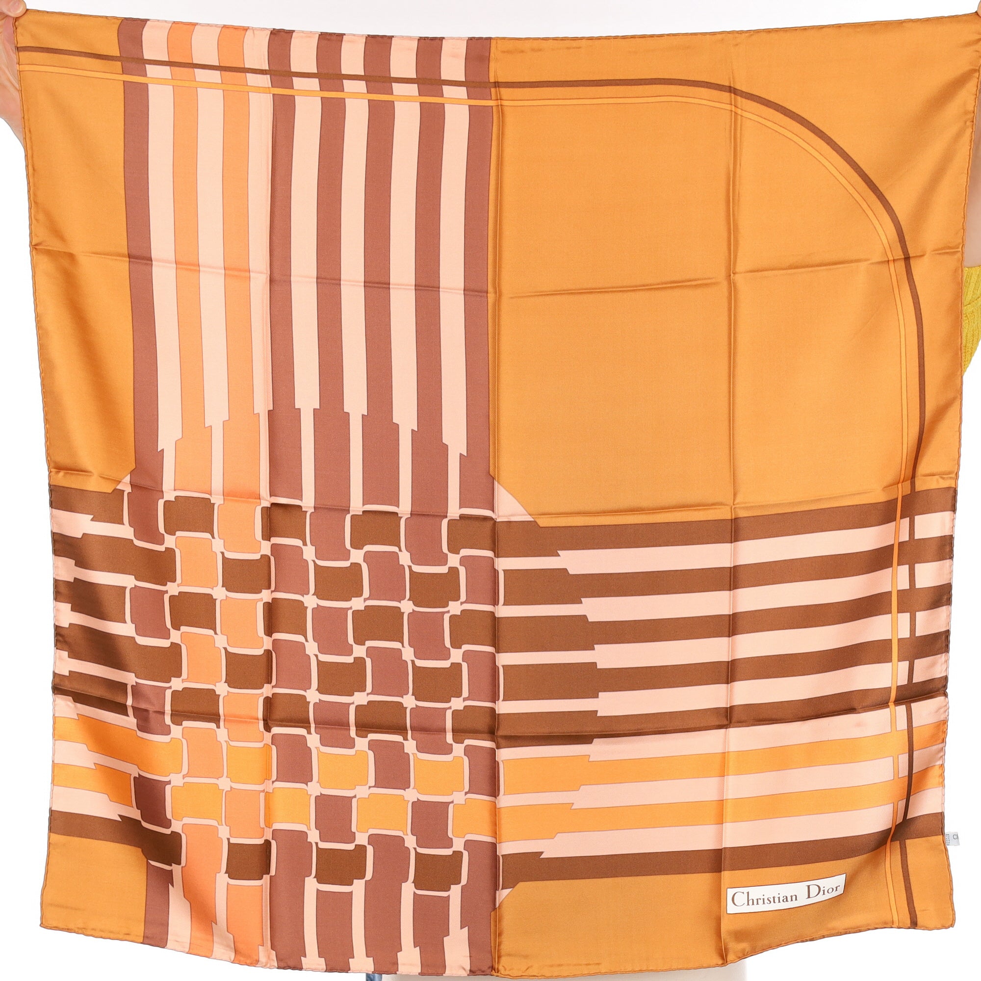 Brand New Boxed Christian Dior Geometric Vintage Silk Scarf