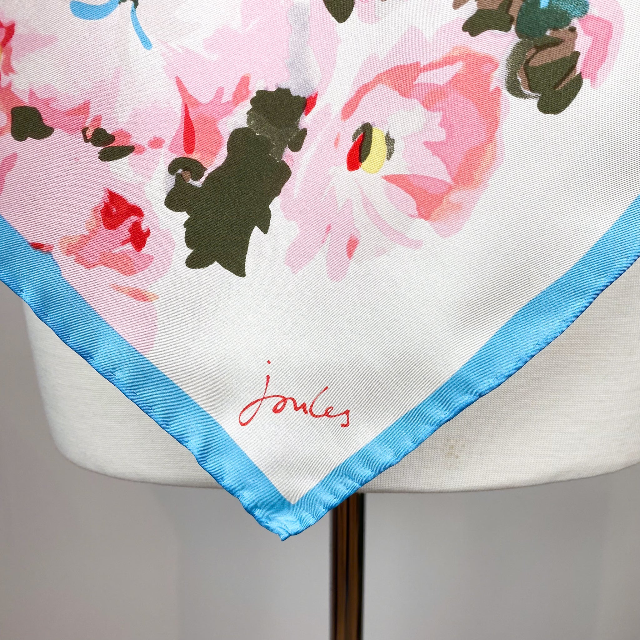 Joules Pretty Floral Silk Scarf