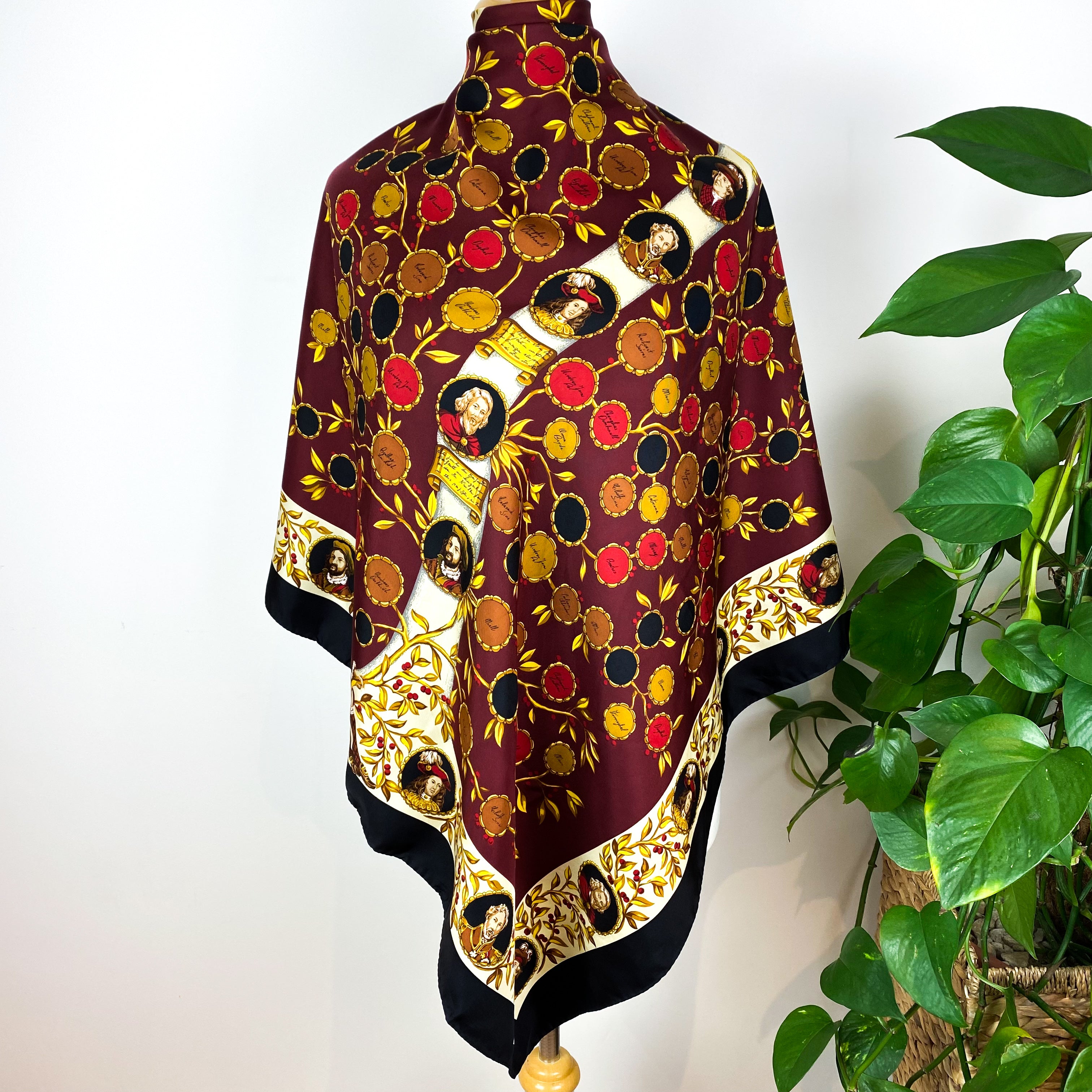 Historical Characters Pringle Vintage Silk Scarf
