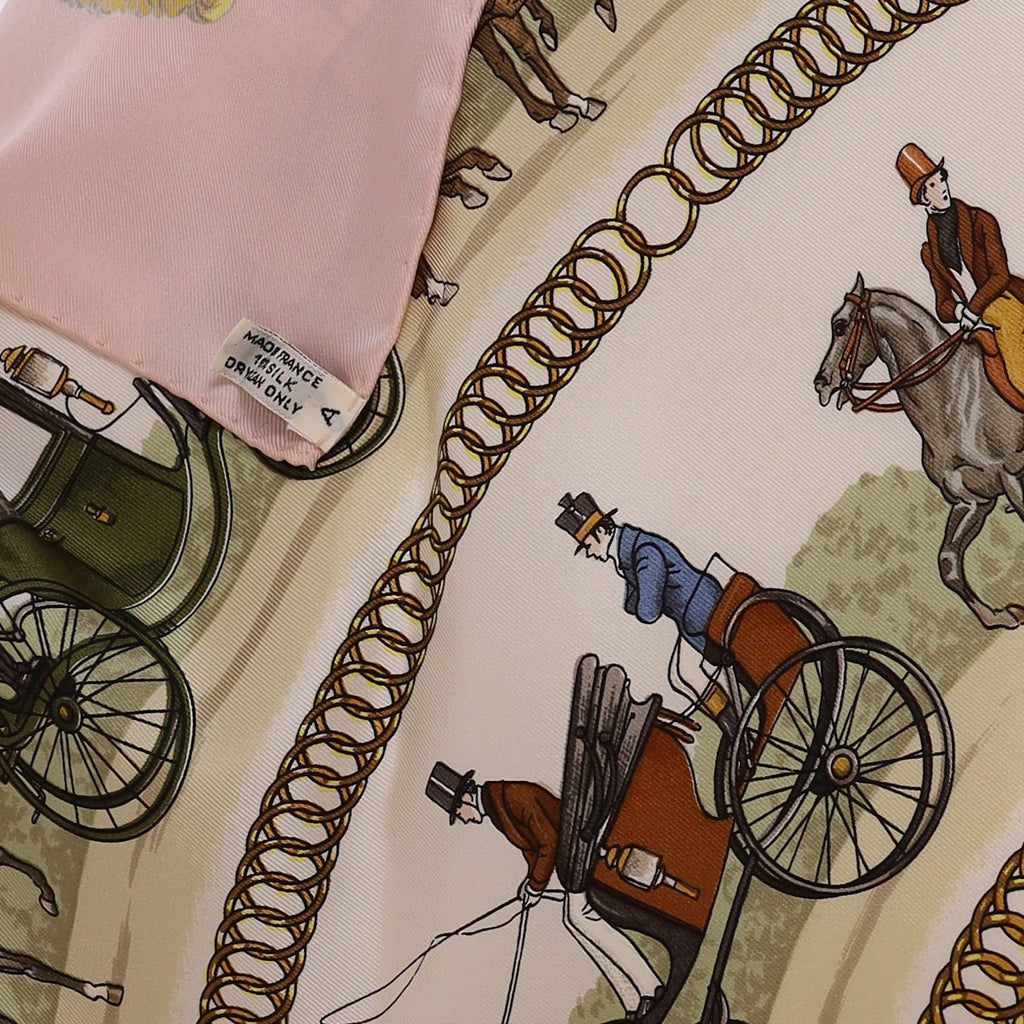 Pristine Hermès La Promenade De Longchamps Silk Scarf