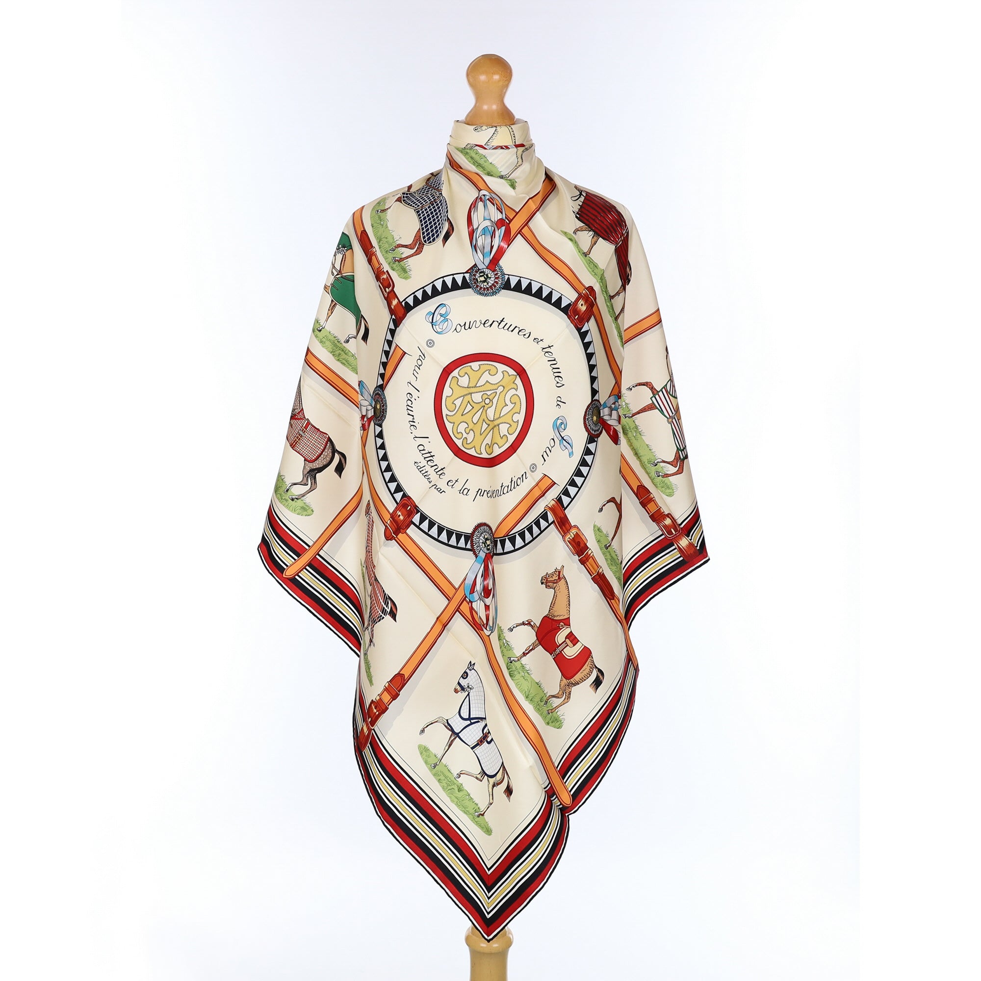 Brand New Lemonwood Equestrian Style Silk Scarf
