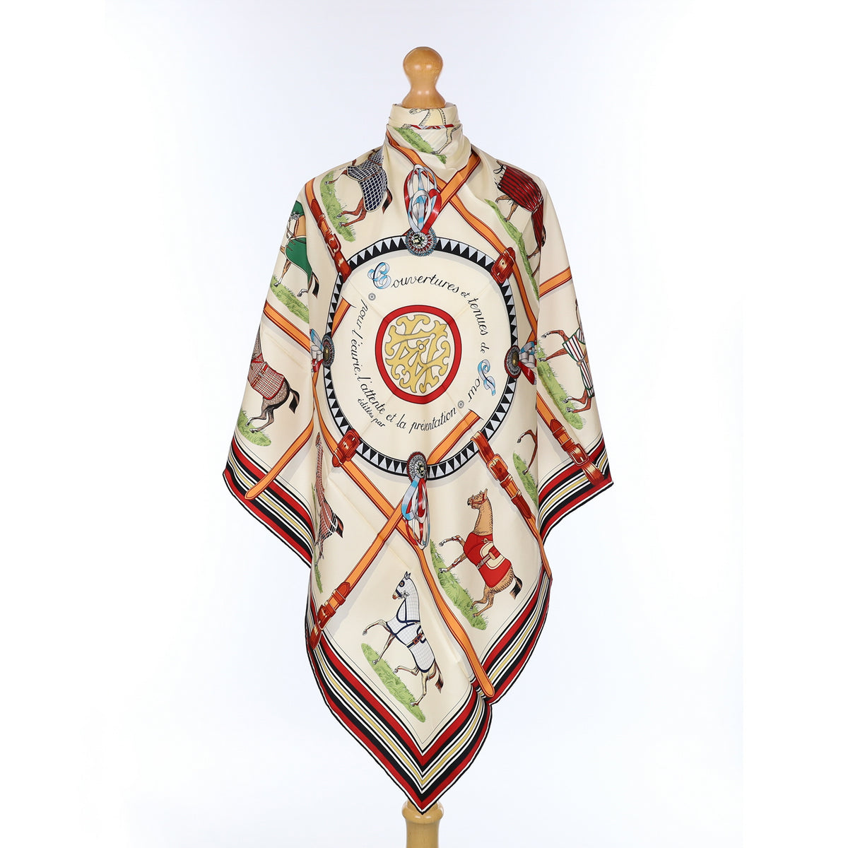 Brand New Lemonwood Equestrian Style Silk Scarf