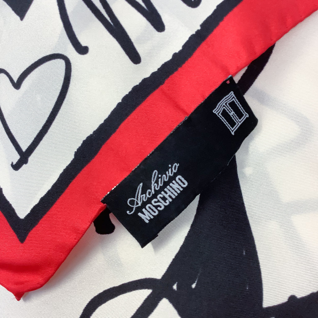Large Moschino Italian Silk Scarf