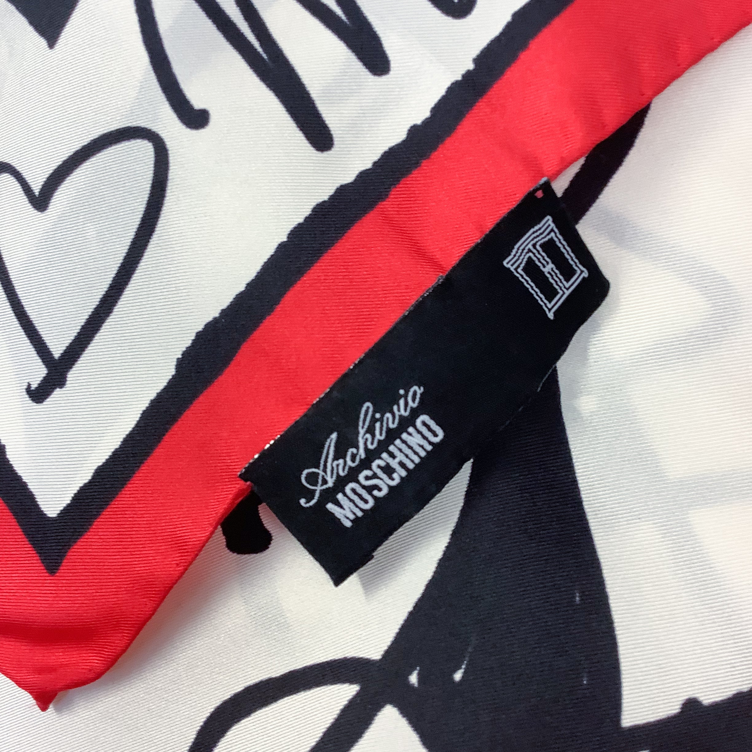 Large Moschino Italian Silk Scarf