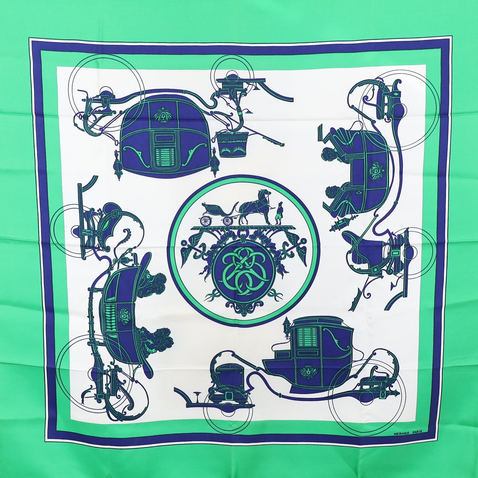Pristine Hermès Ex Libris Silk Scarf