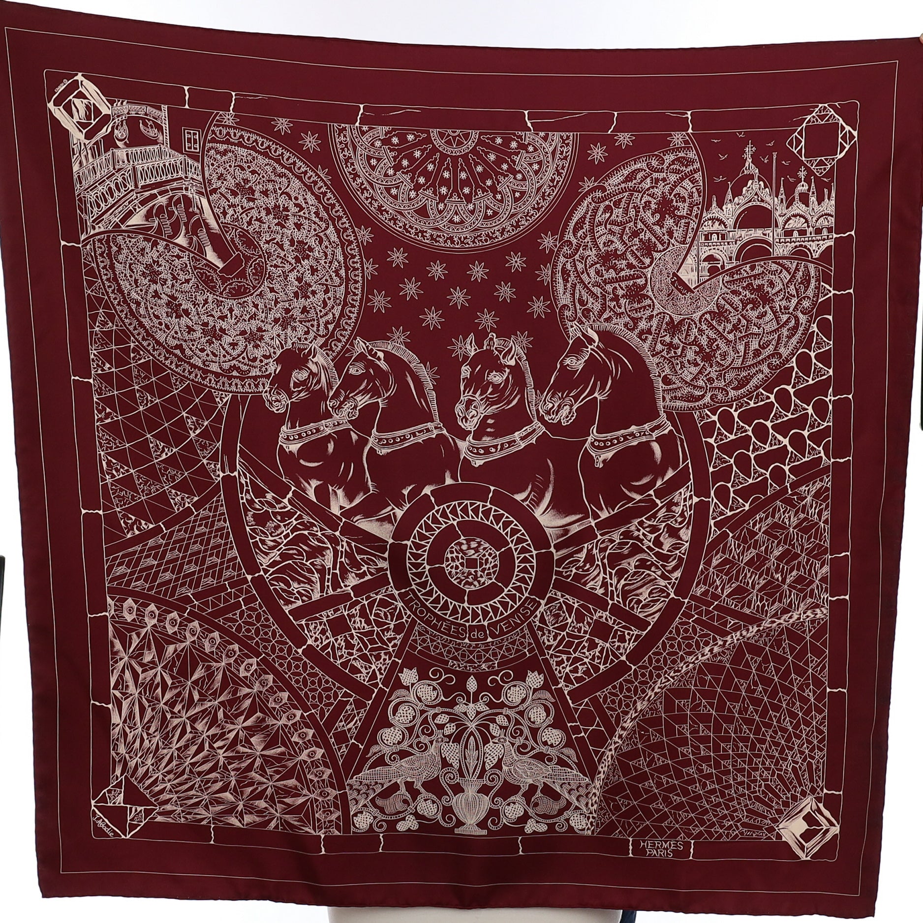 Hermès Trophées de Venise Silk Scarf