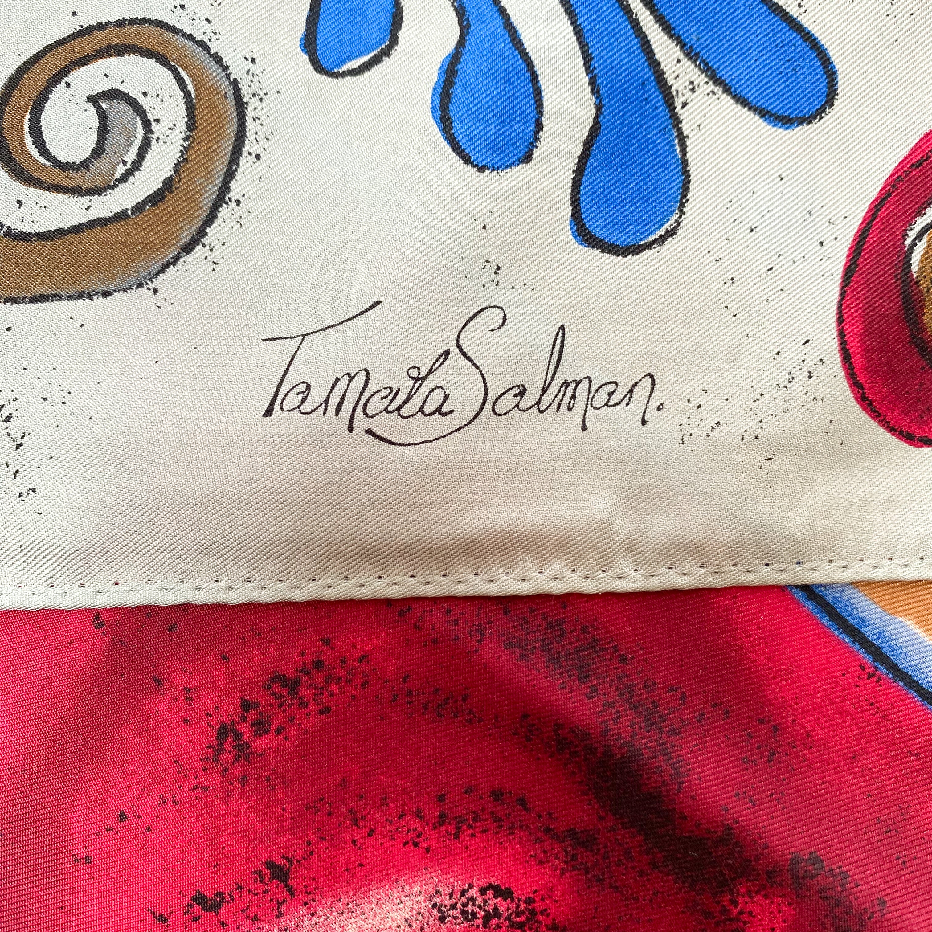 Colourful Cherub Vintage Silk Scarf