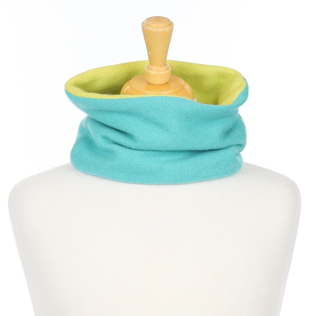 Seafoam Green and Lime Yellow Neck Warmer
