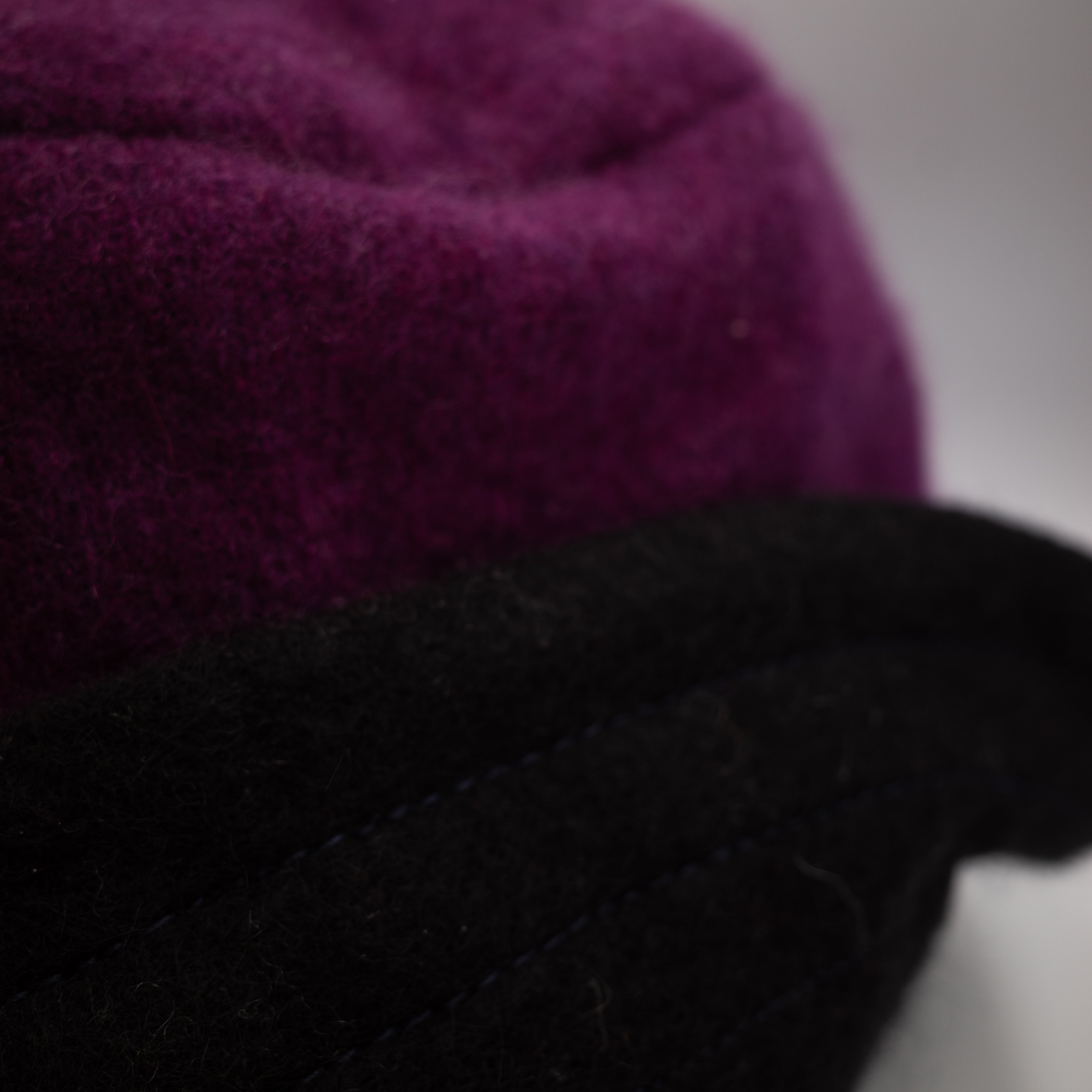 Grape Purple Reversible Cashmere Bucket Hat Medium
