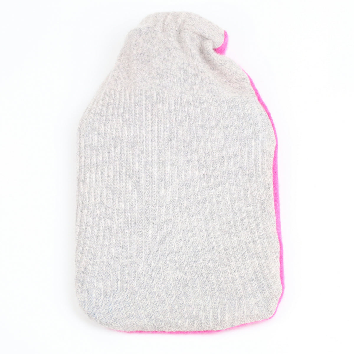 Fuchsia and Smoke Grey Large Cashmere Hot Water Bottle