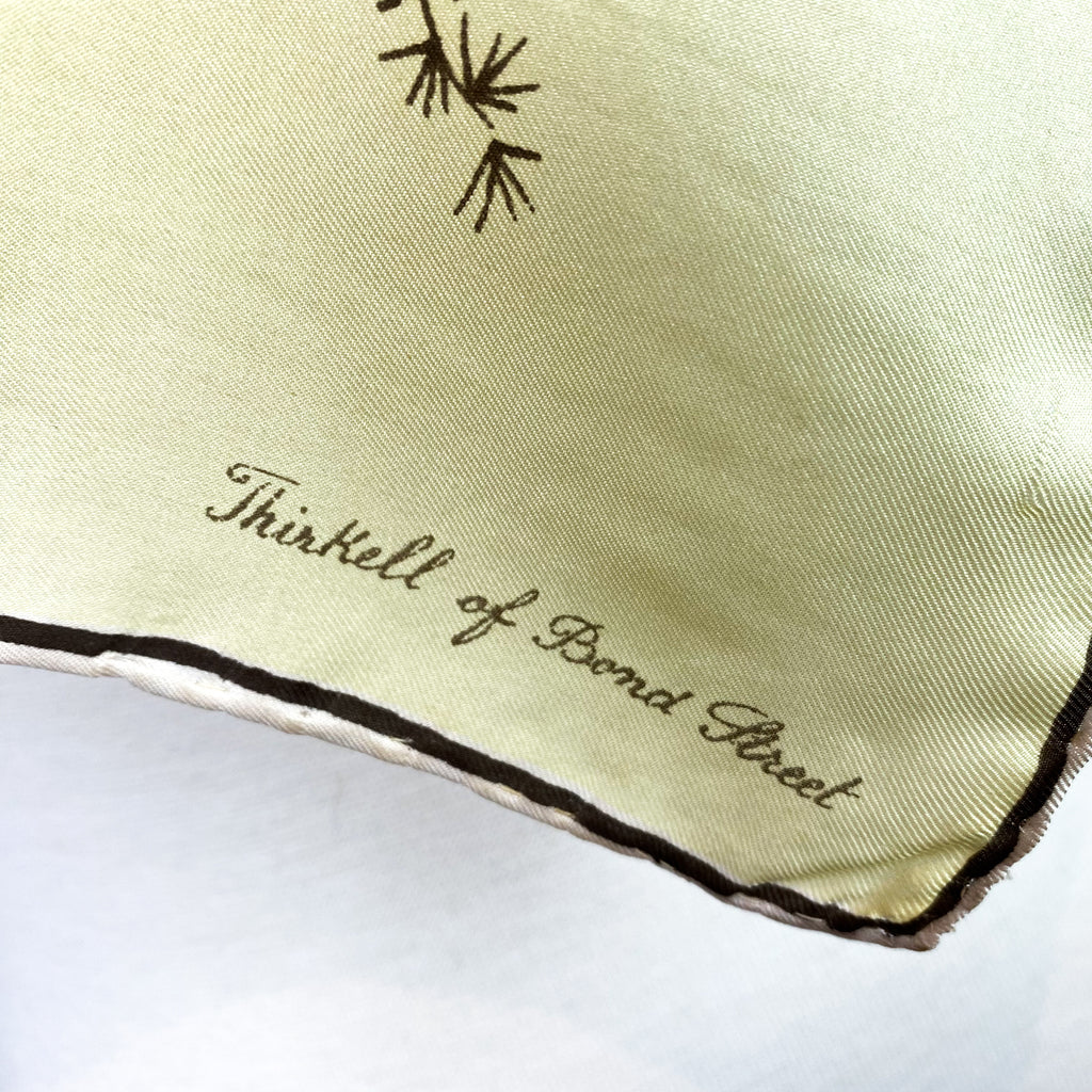 1960s Thirkell of Bond Street Vintage Silk Scarf