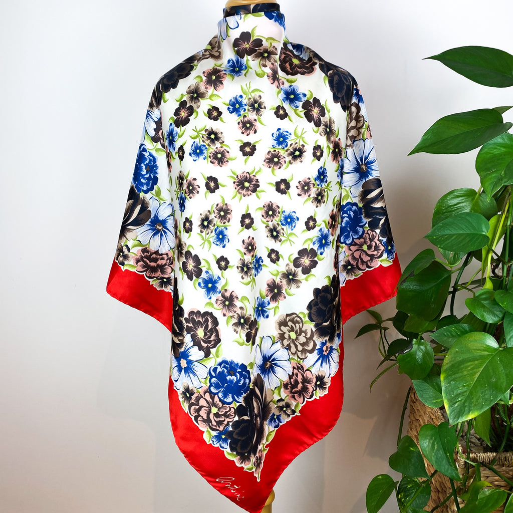 Immaculate Antoine Floral Vintage Silk Scarf