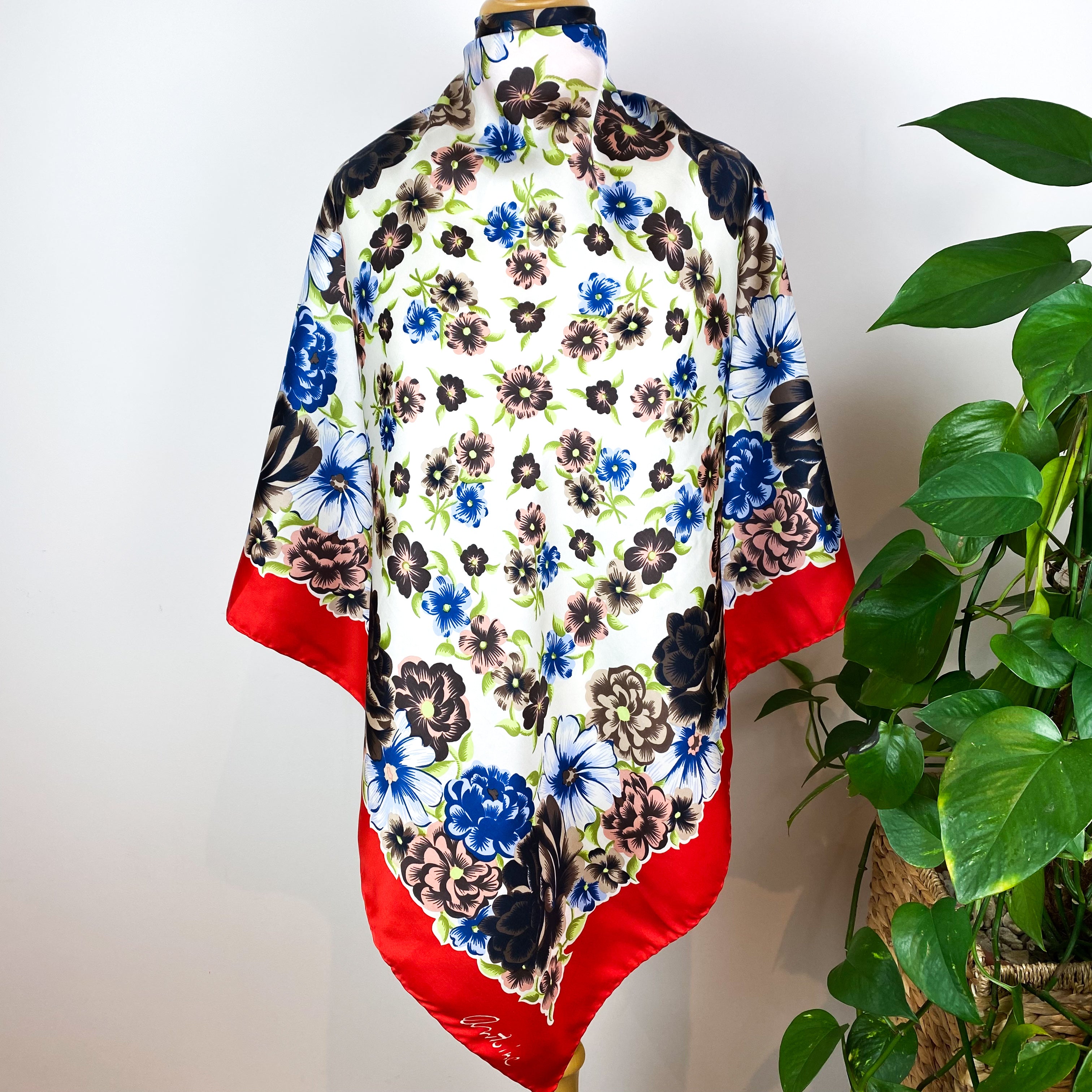Immaculate Antoine Floral Vintage Silk Scarf