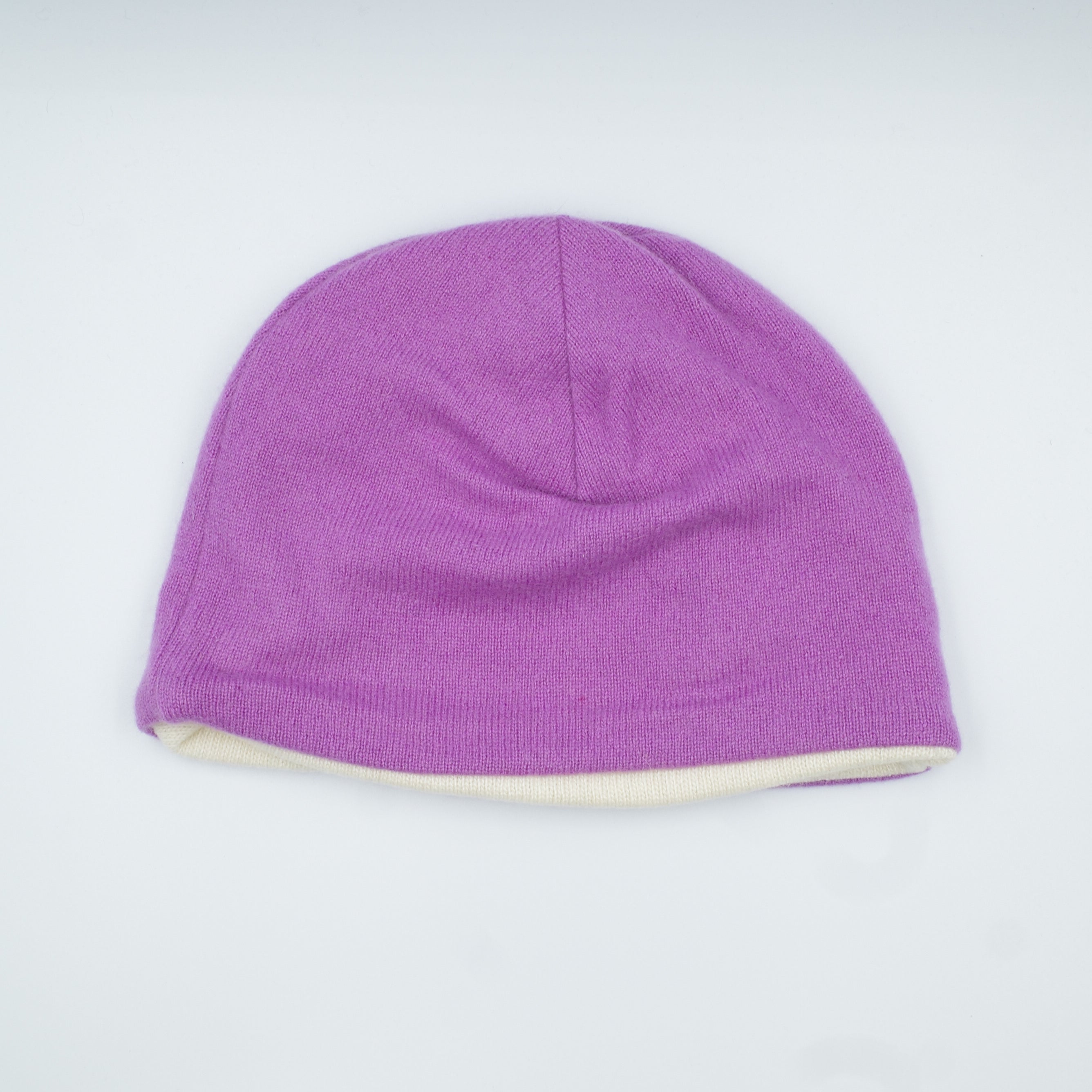 Orchid Purple Cashmere Beanie Hat