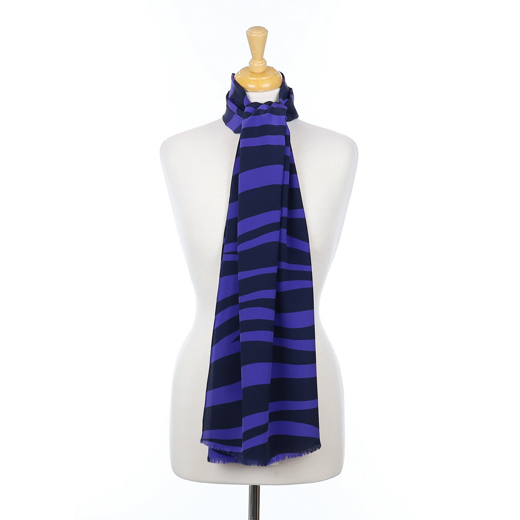 Brand New Boden Purple and Navy Silk Scarf