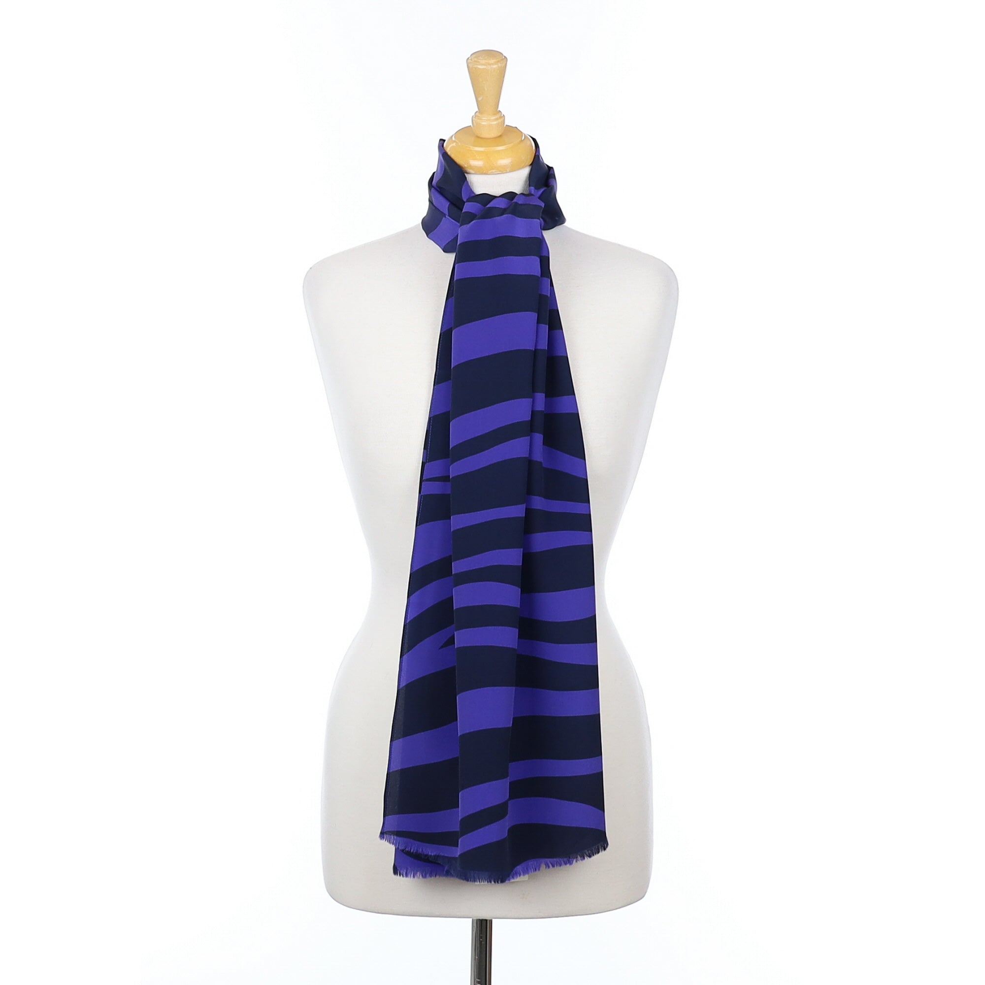 Brand New Boden Purple and Navy Silk Scarf