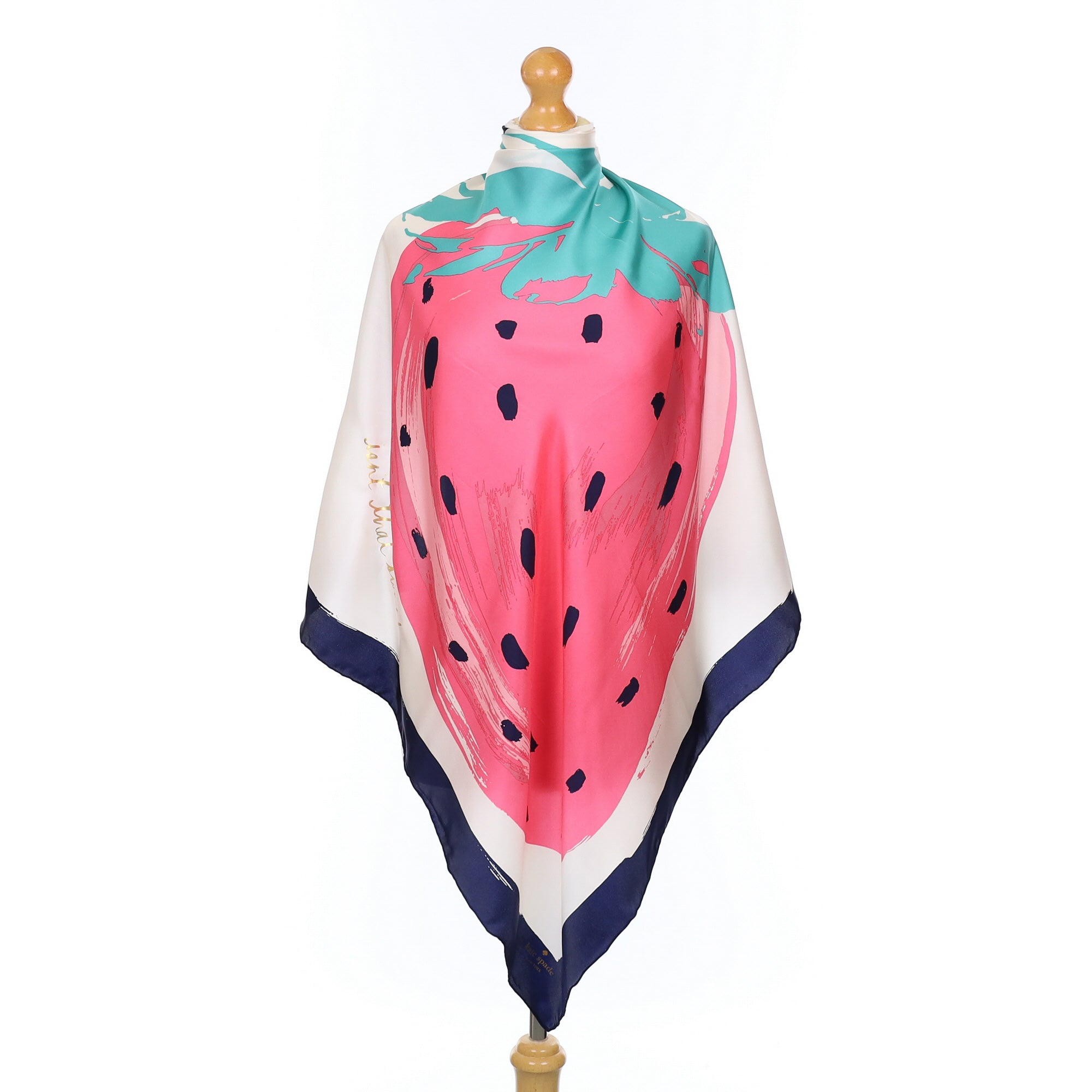 Brand New Kate Spade Strawberry Silk Scarf