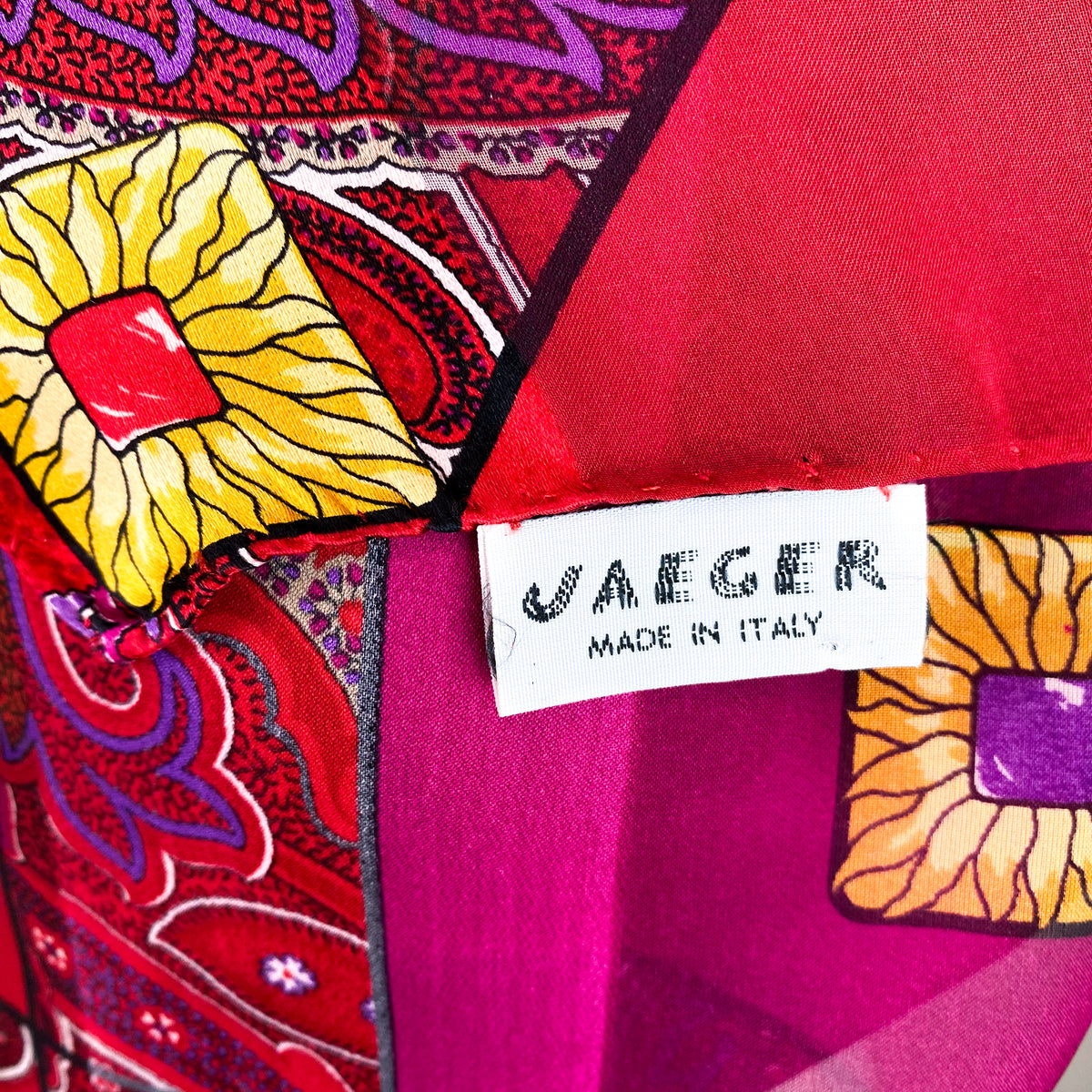 Bright Coloured Jaeger Chiffon Silk Scarf