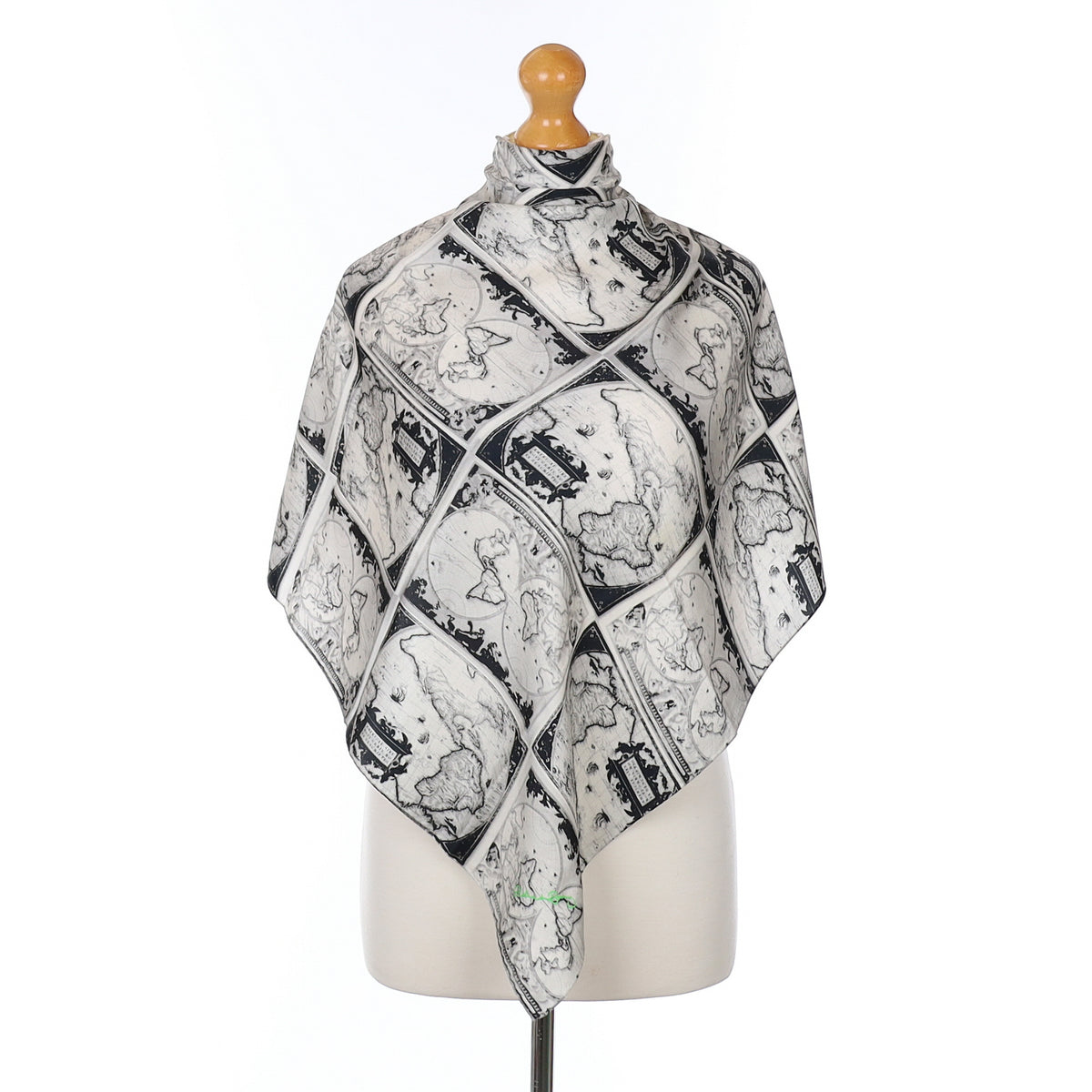 Clelia & Romy Map Design Silk Scarf