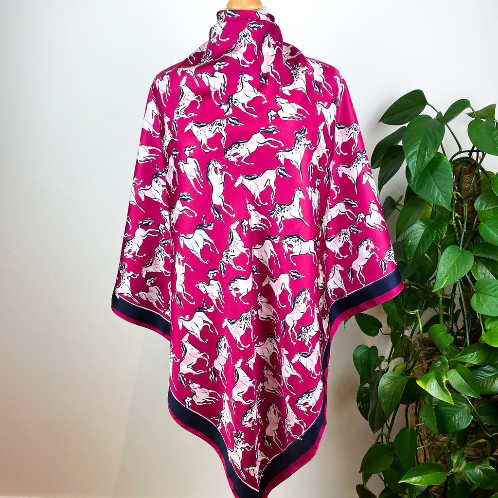 Hobbs Modern Pink Silk Scarf