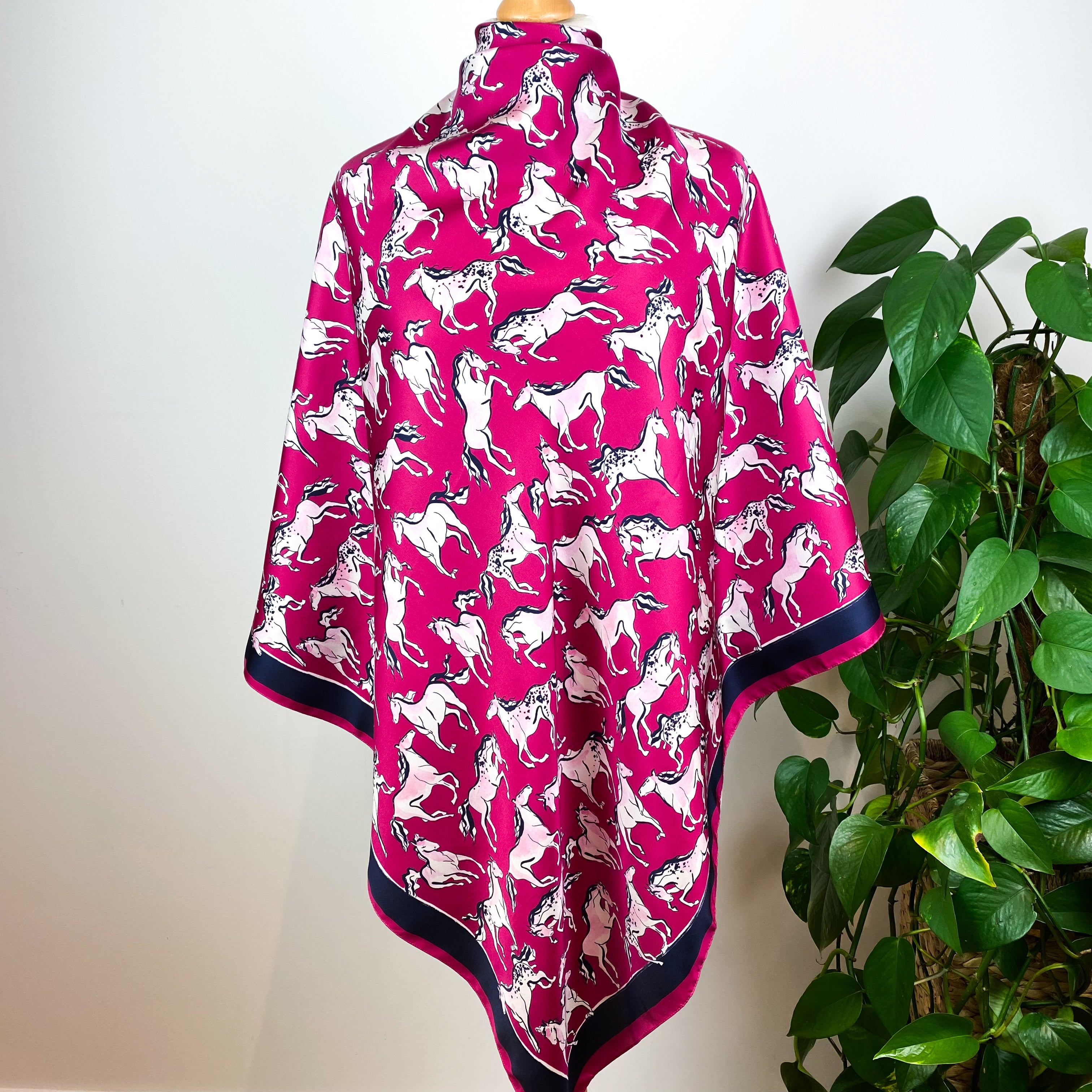 Hobbs Modern Pink Silk Scarf