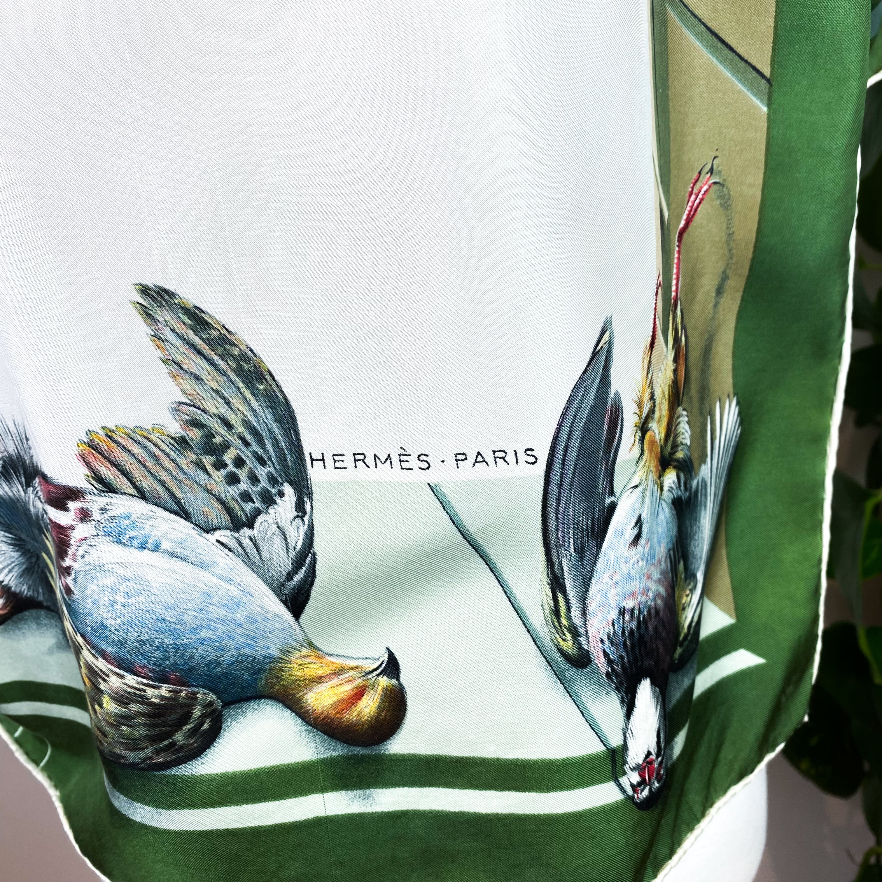 Boxed Hermes 1959 A La Du Fenetre First Issue Vintage Silk Scarf