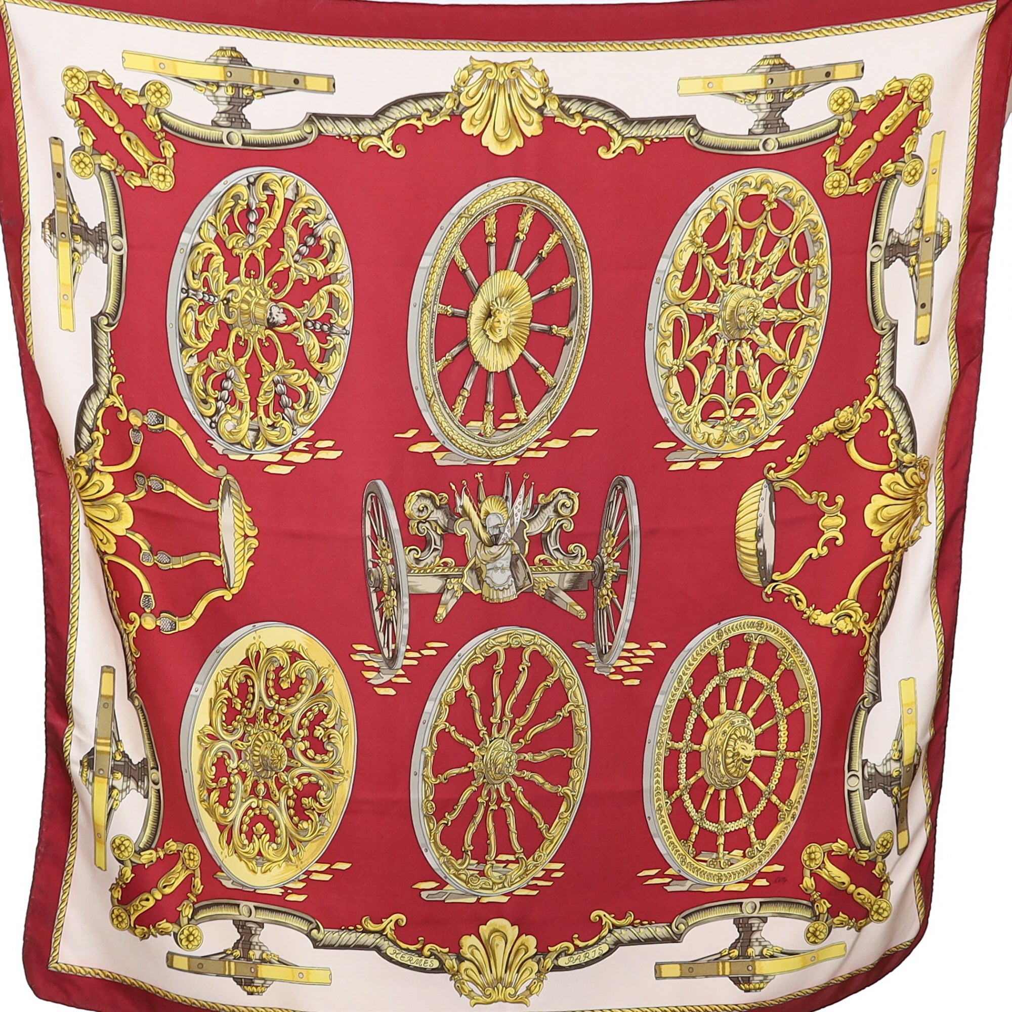 Hermès Les Roues Silk Scarf Quite Rare