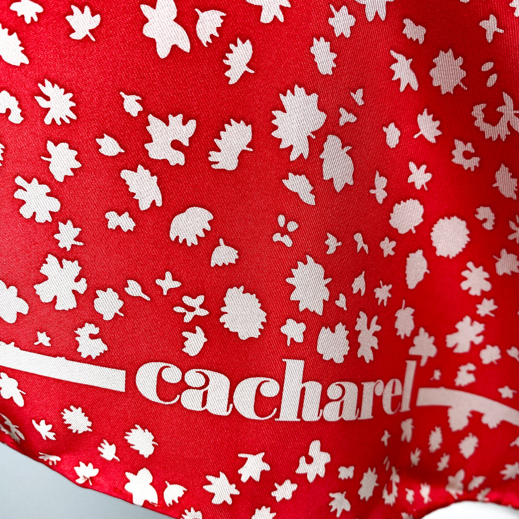 Cacharel Coral Vintage Silk Scarf