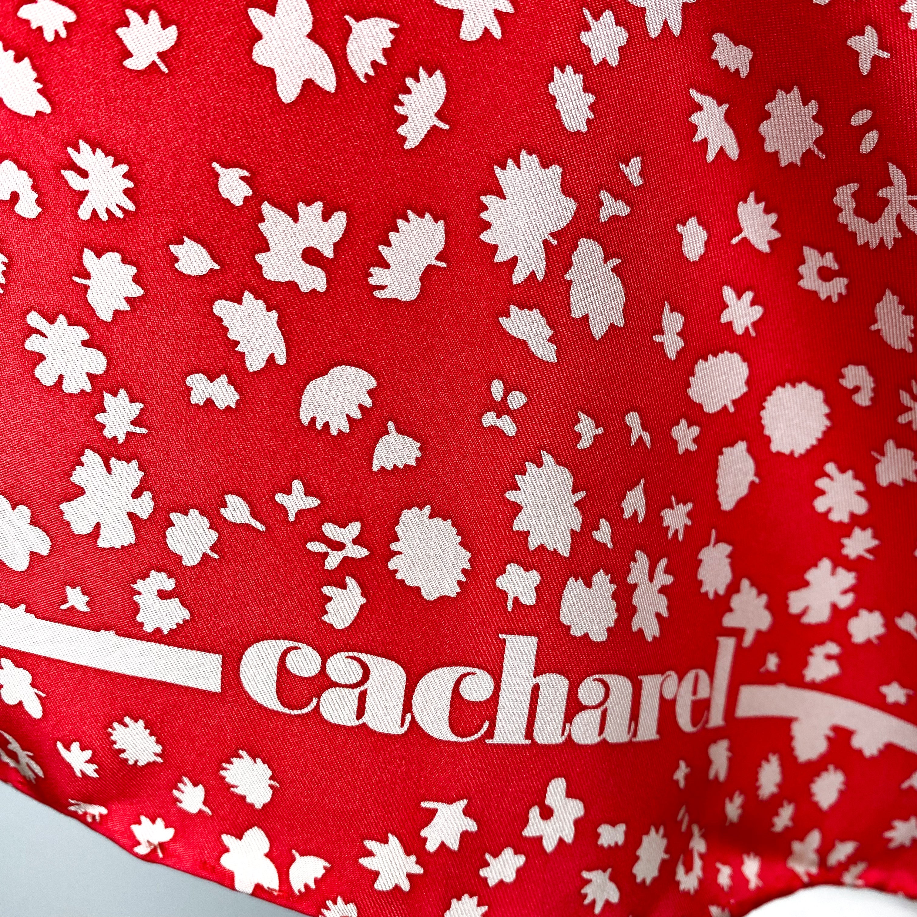 Cacharel Coral Vintage Silk Scarf