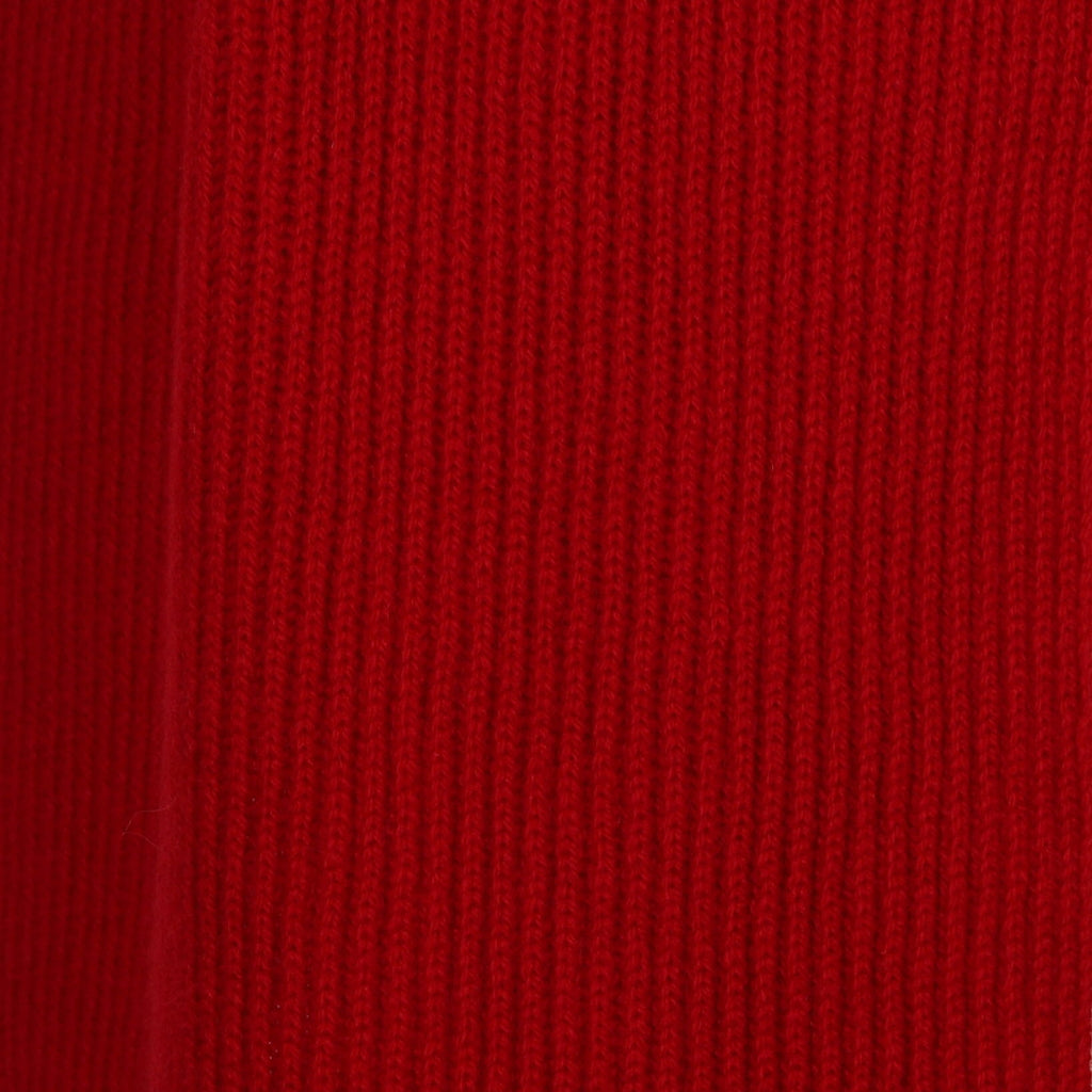 Brand New Scottish Berry Red Rib Cashmere Scarf