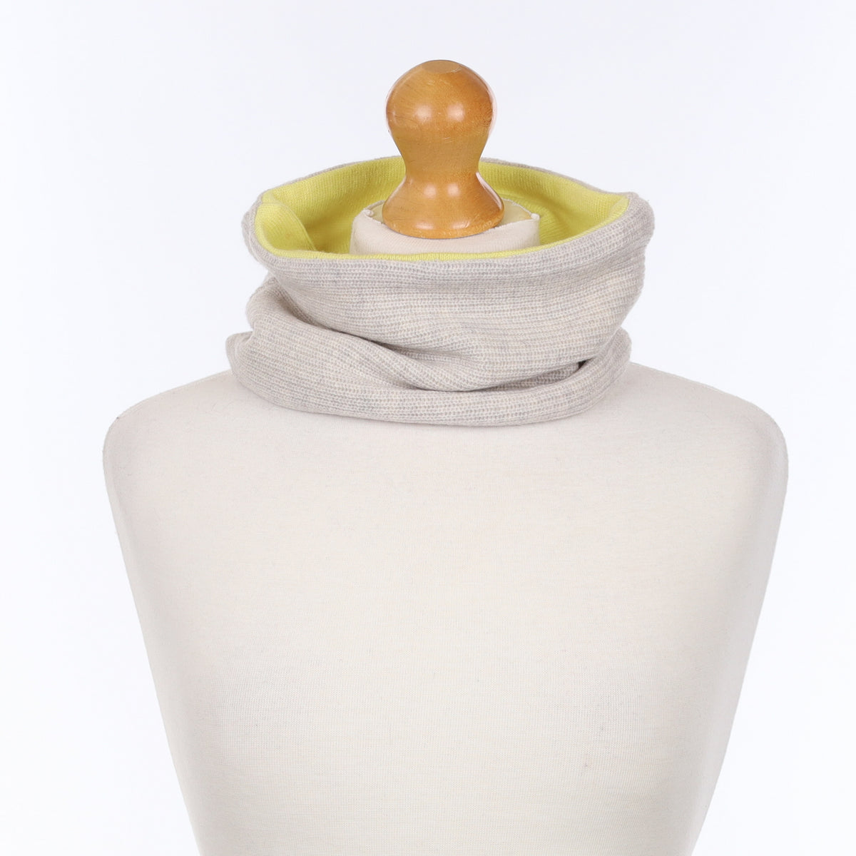 Frost Grey and Lemon Neck Warmer